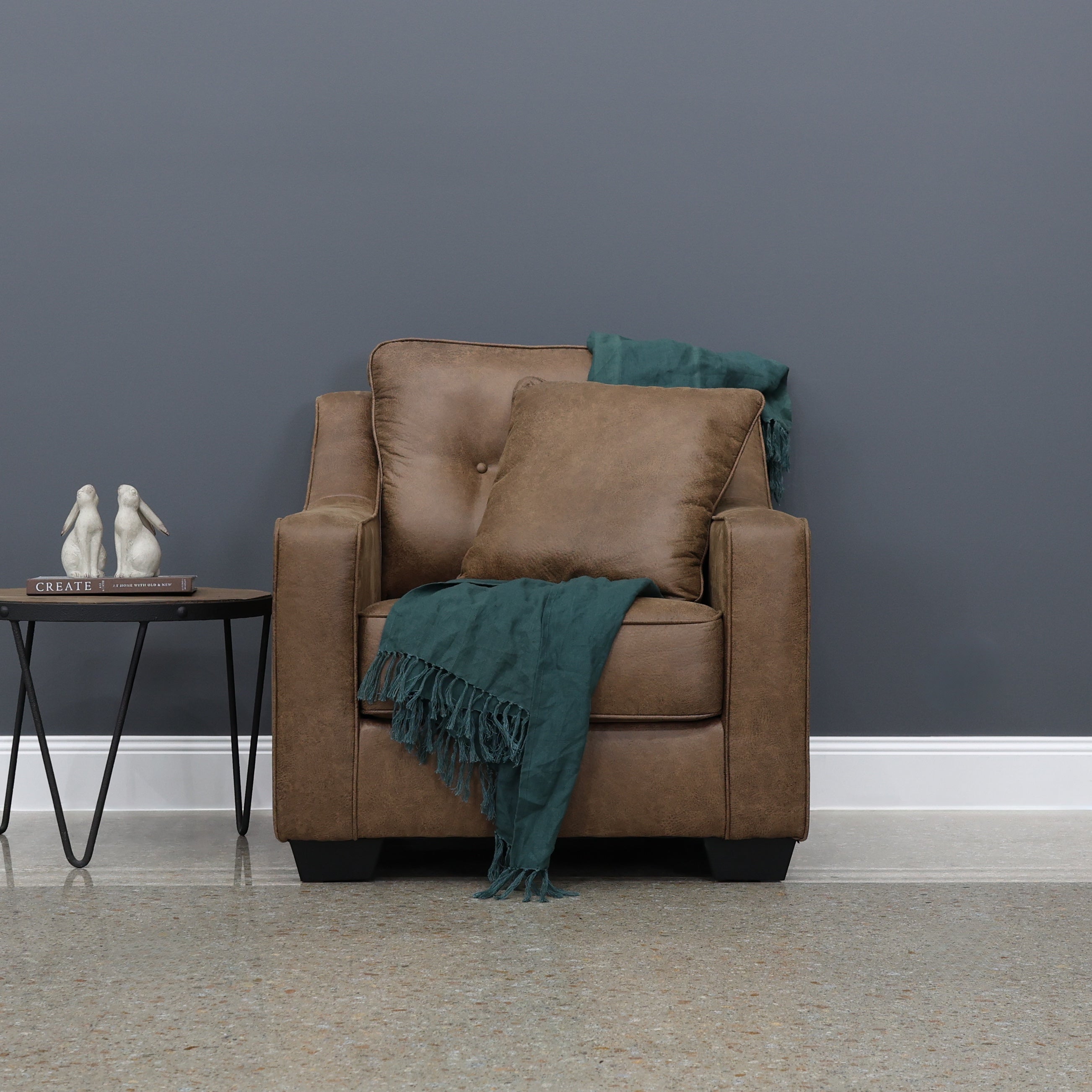 Victoria Armchair - Tan Leather Air