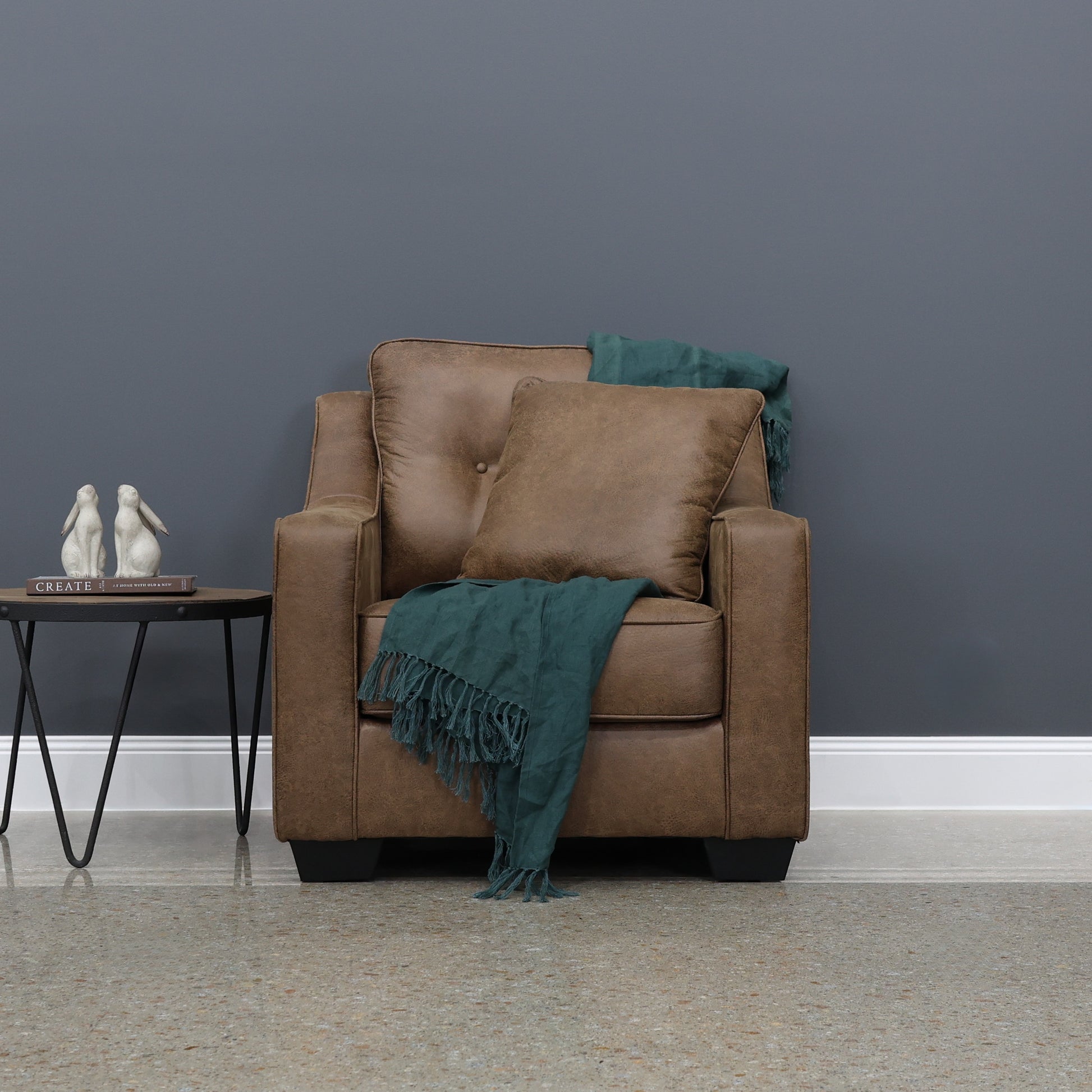 Victoria Armchair - Tan Leather Air