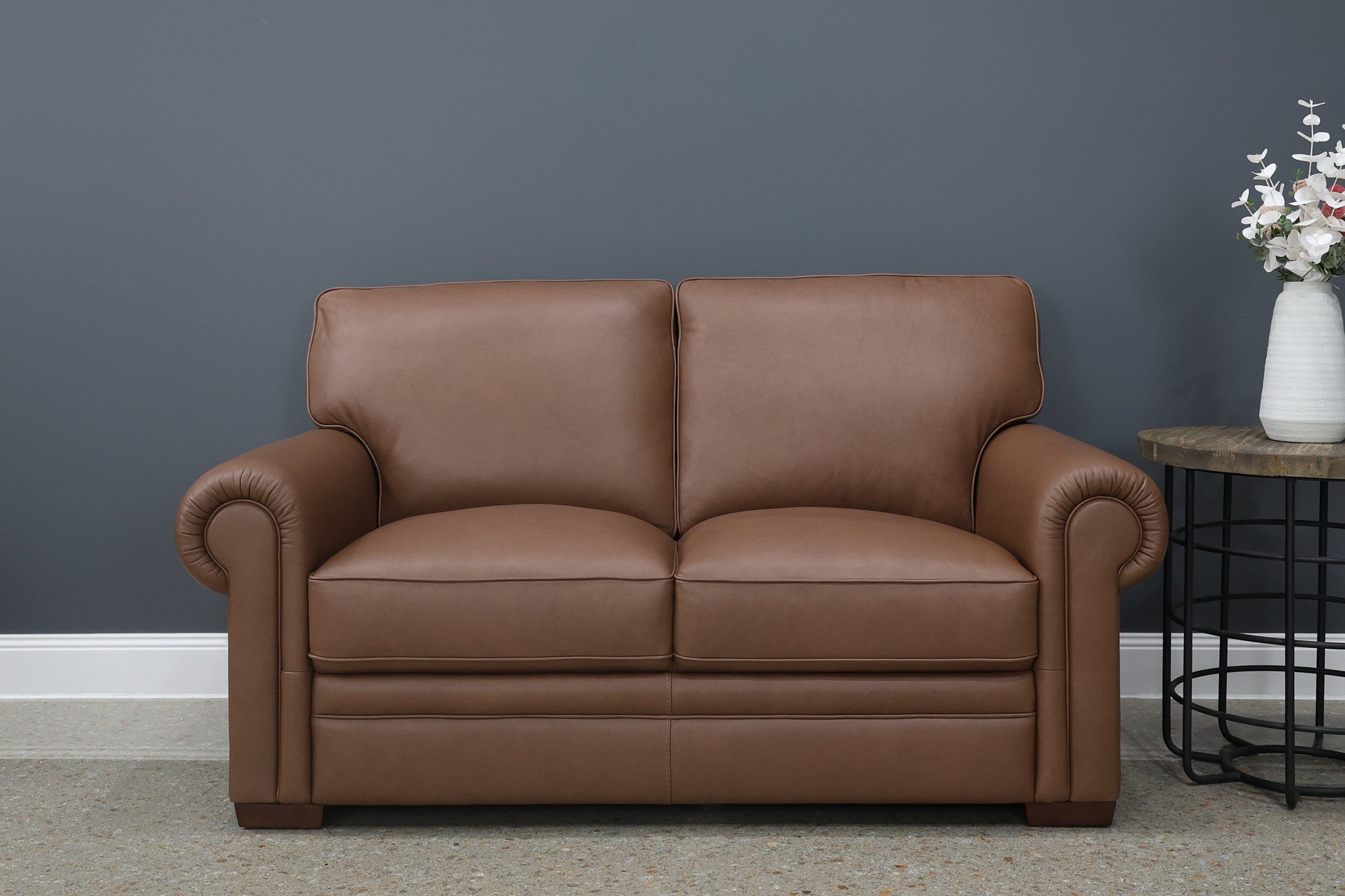 Castlemaine Loveseat - Whiskey Tan