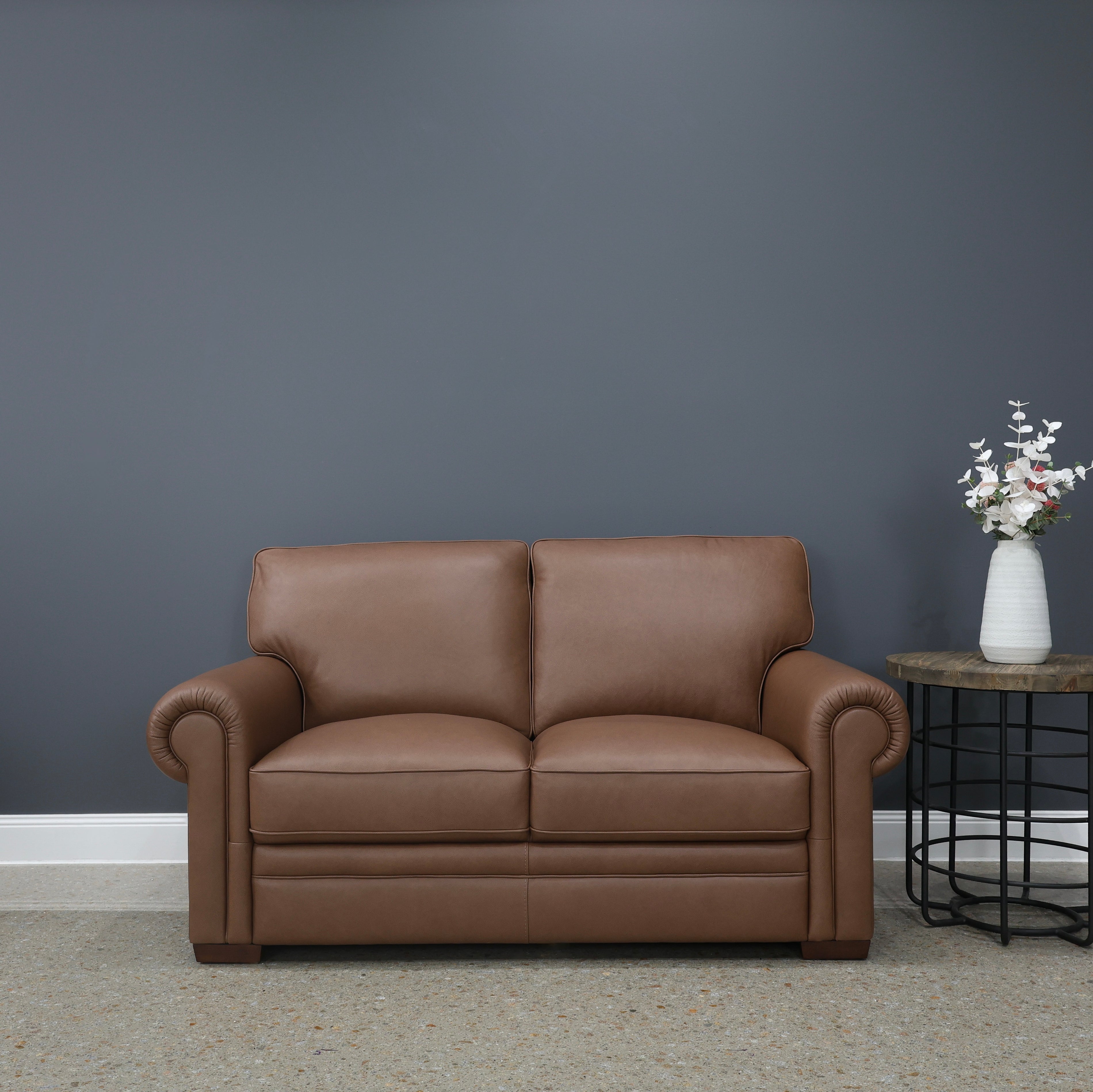 Castlemaine Loveseat - Whiskey Tan
