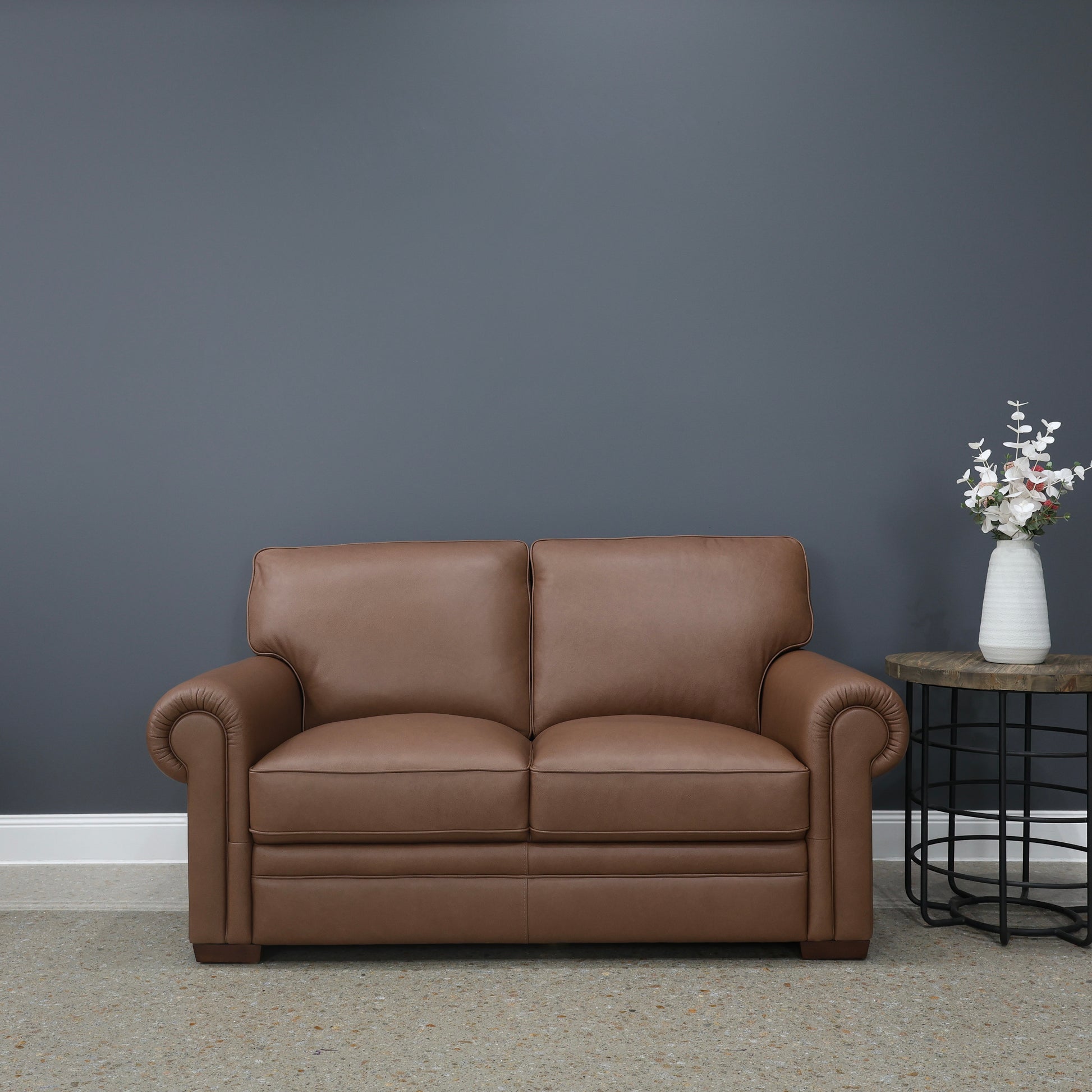 Castlemaine Loveseat - Whiskey Tan