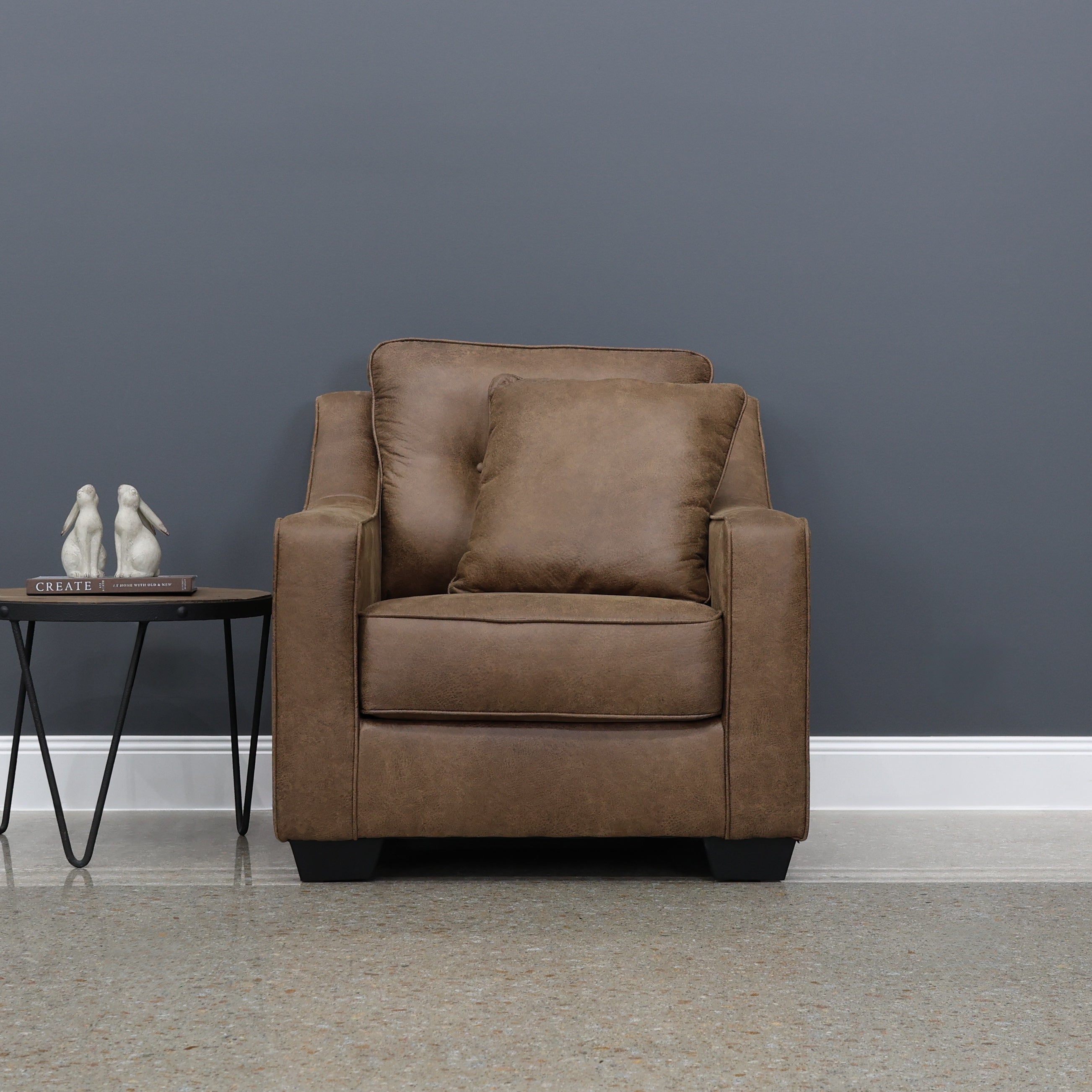 Victoria Armchair - Tan Leather Air