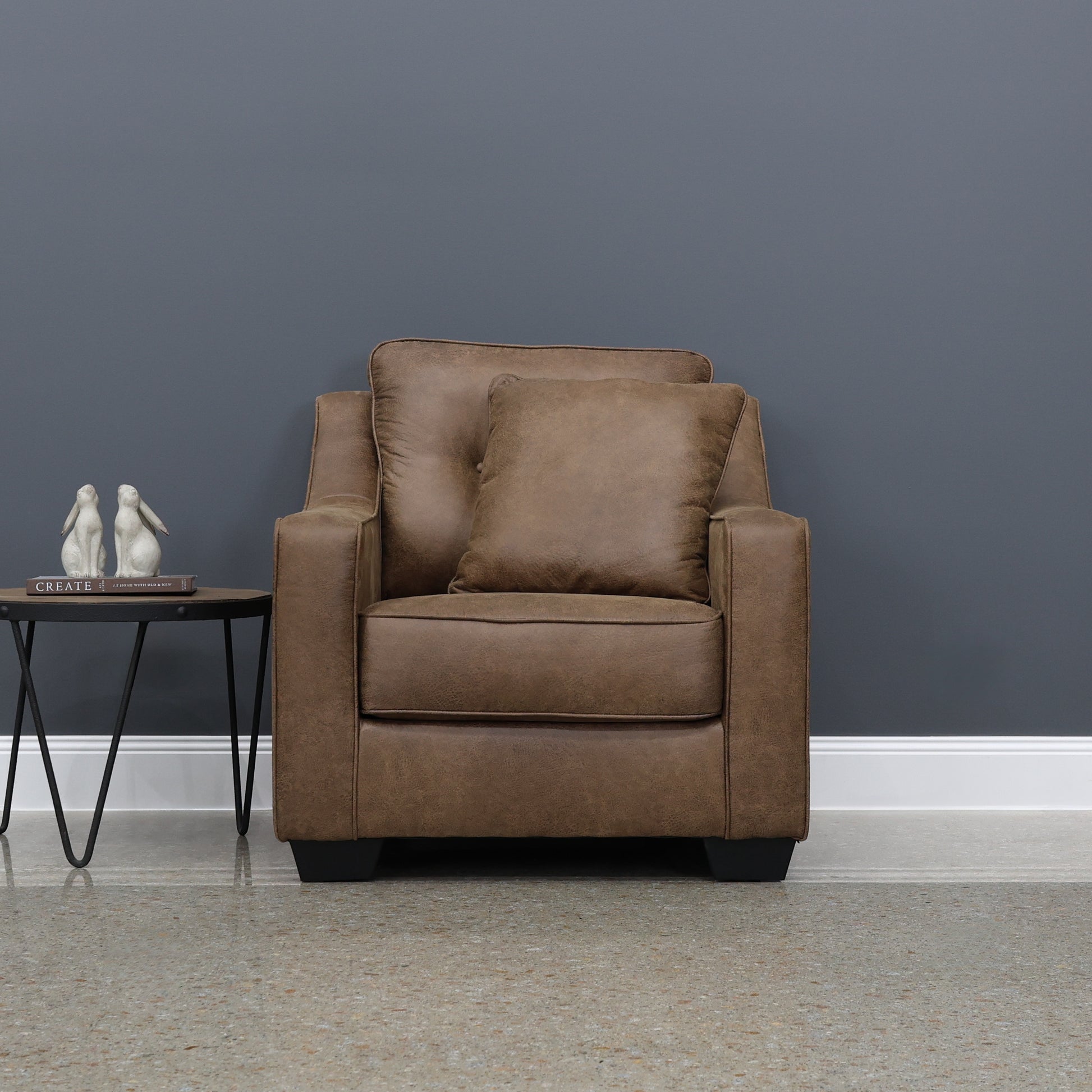 Victoria Armchair - Tan Leather Air