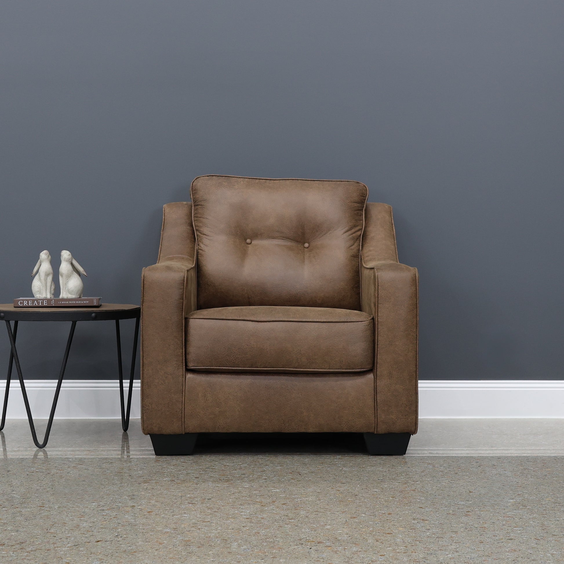 Victoria Armchair - Tan Leather Air