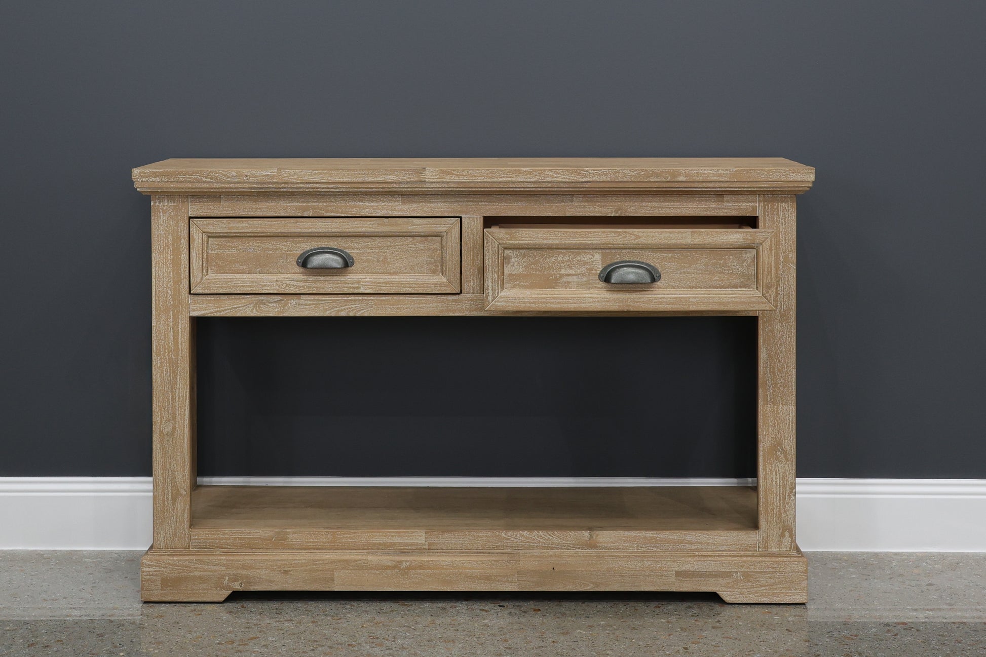 Provedore Natural Console w/ 2 Drawers