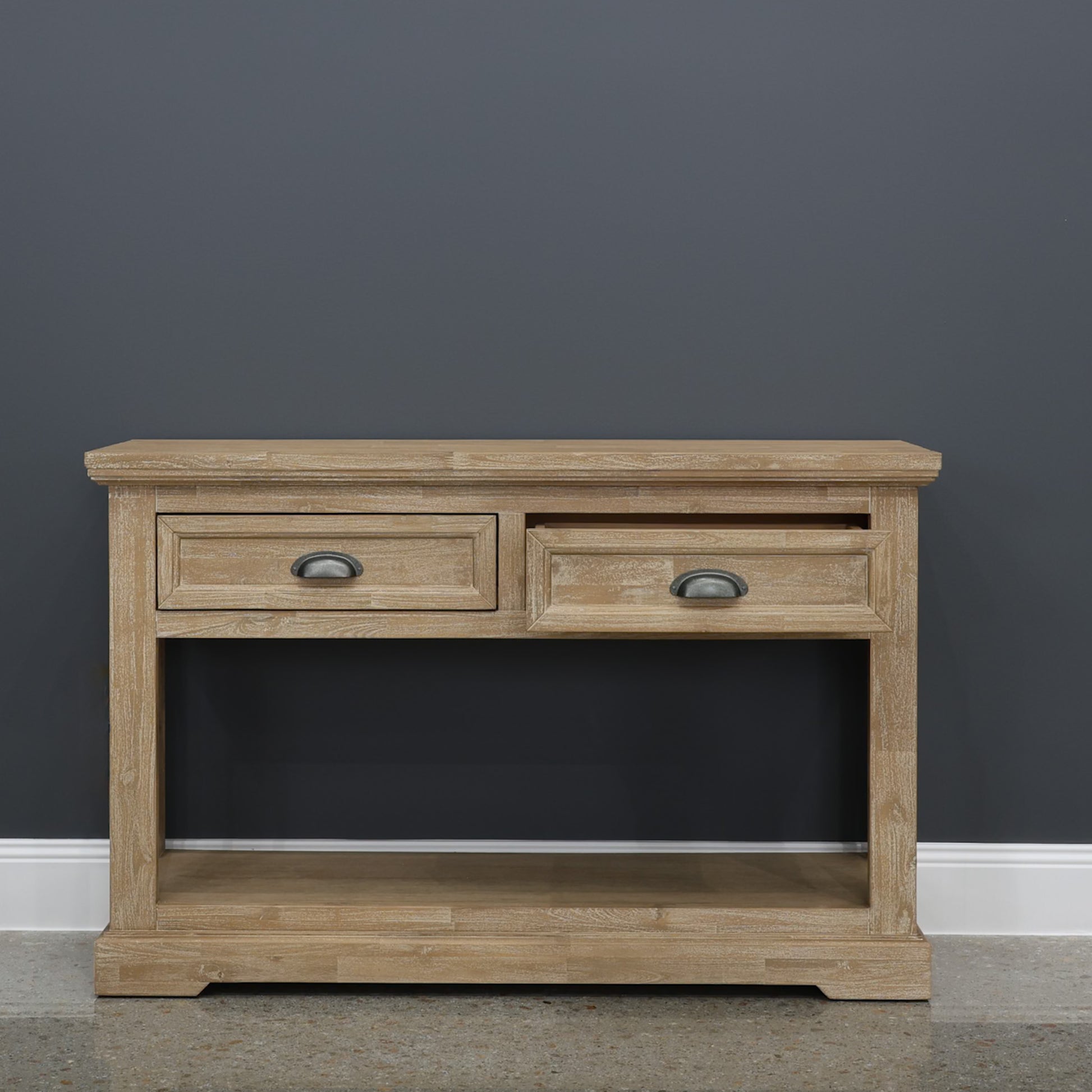 Provedore Natural Console w/ 2 Drawers