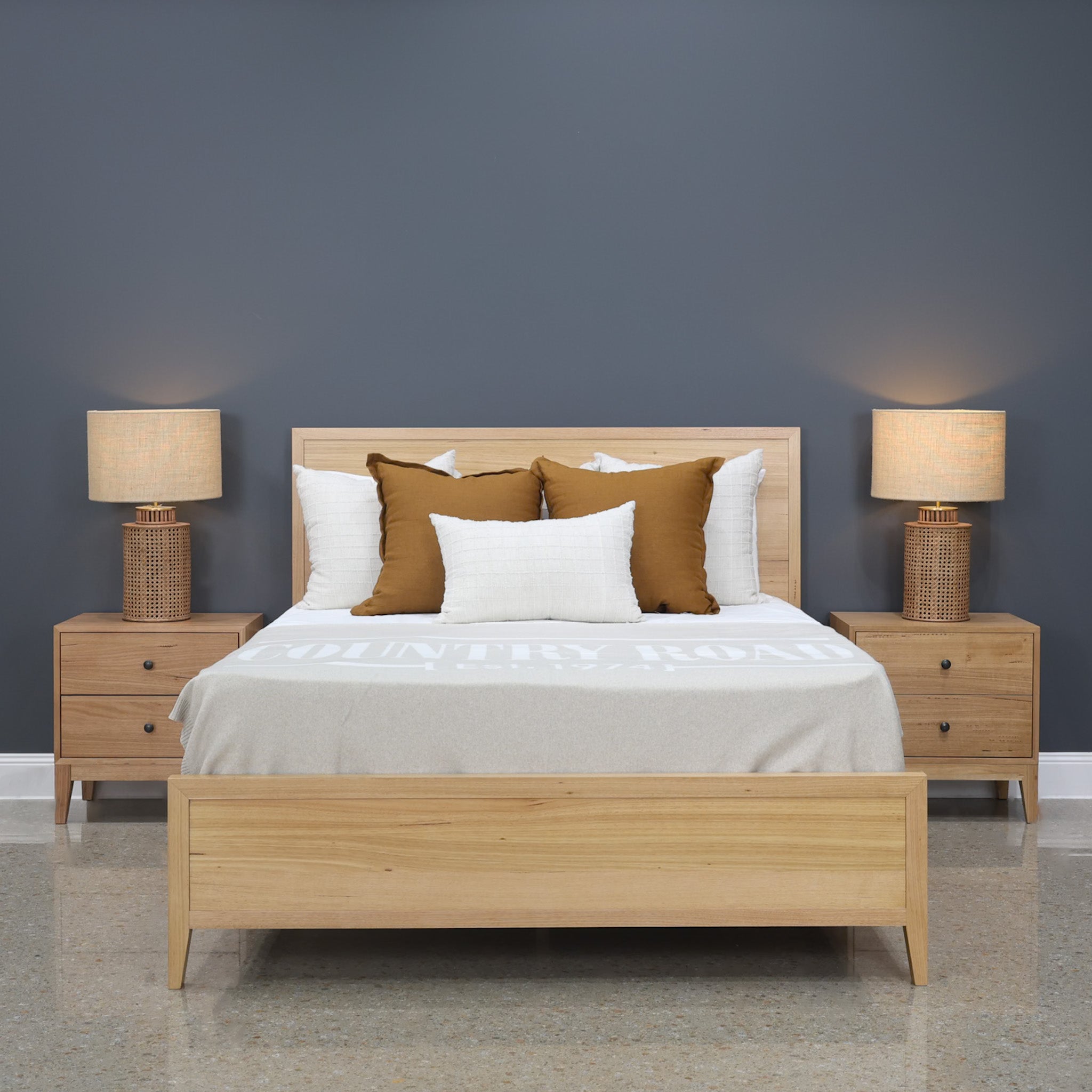 Colmar Bed - Timber Backrest