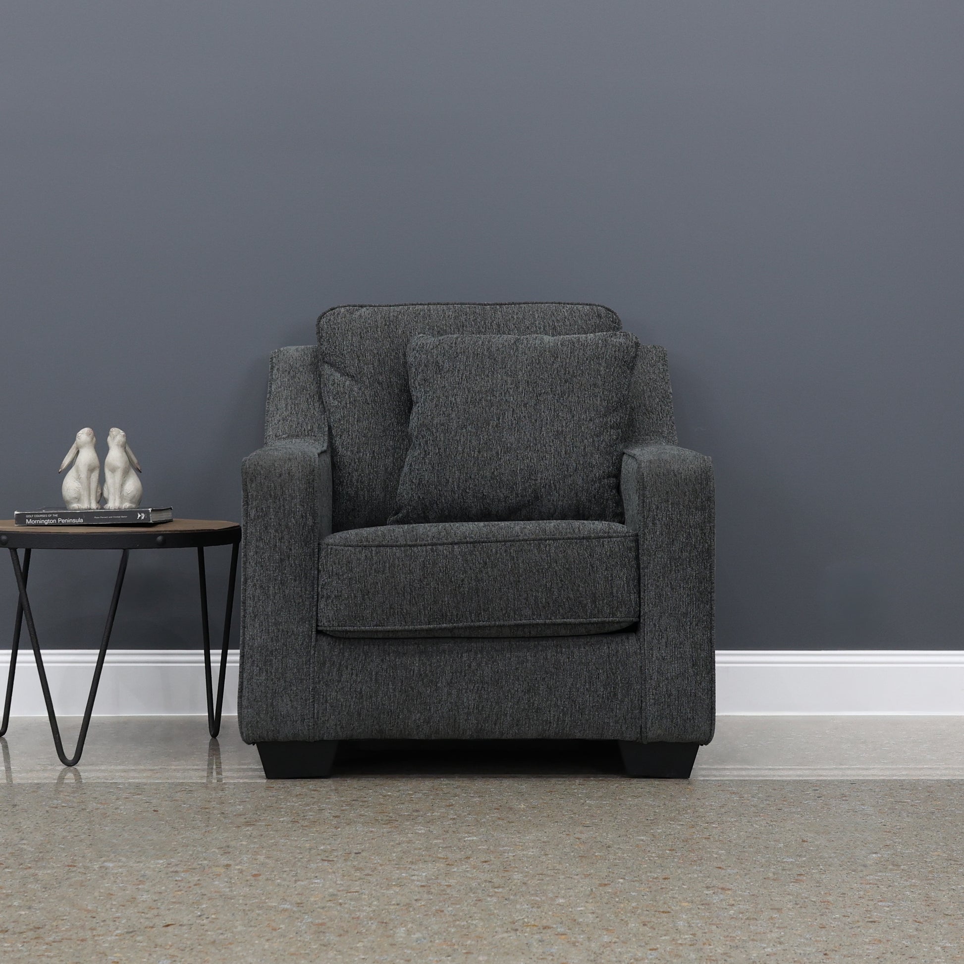 Victoria Armchair - Dark Grey