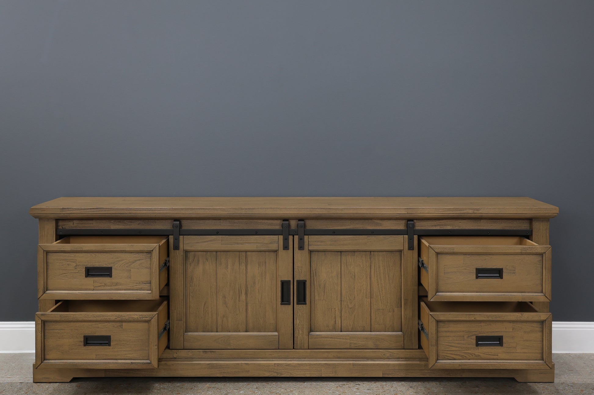 Macedon Large Tv Unit 2 Sliding Doors 4 Drawers