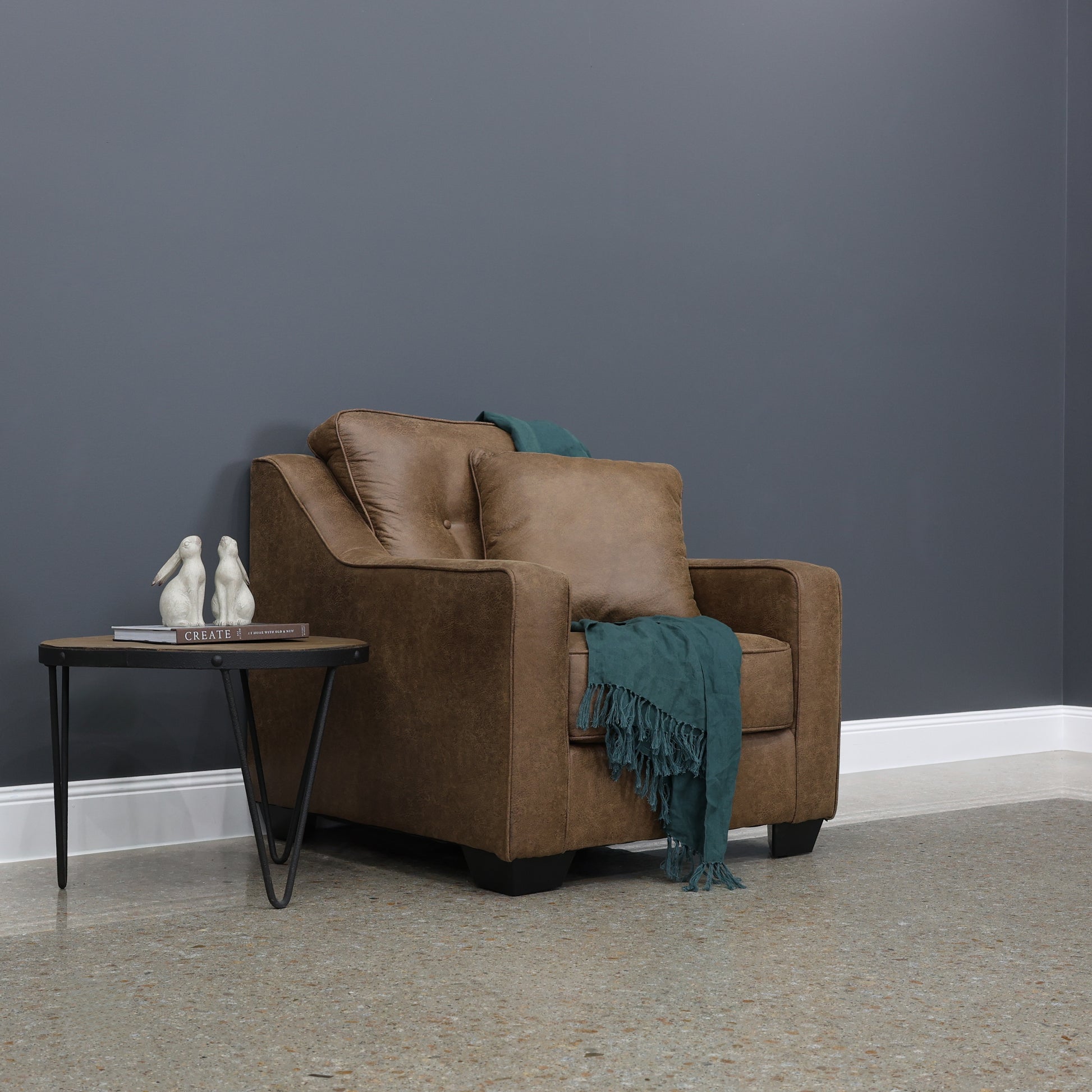 Victoria Armchair - Tan Leather Air