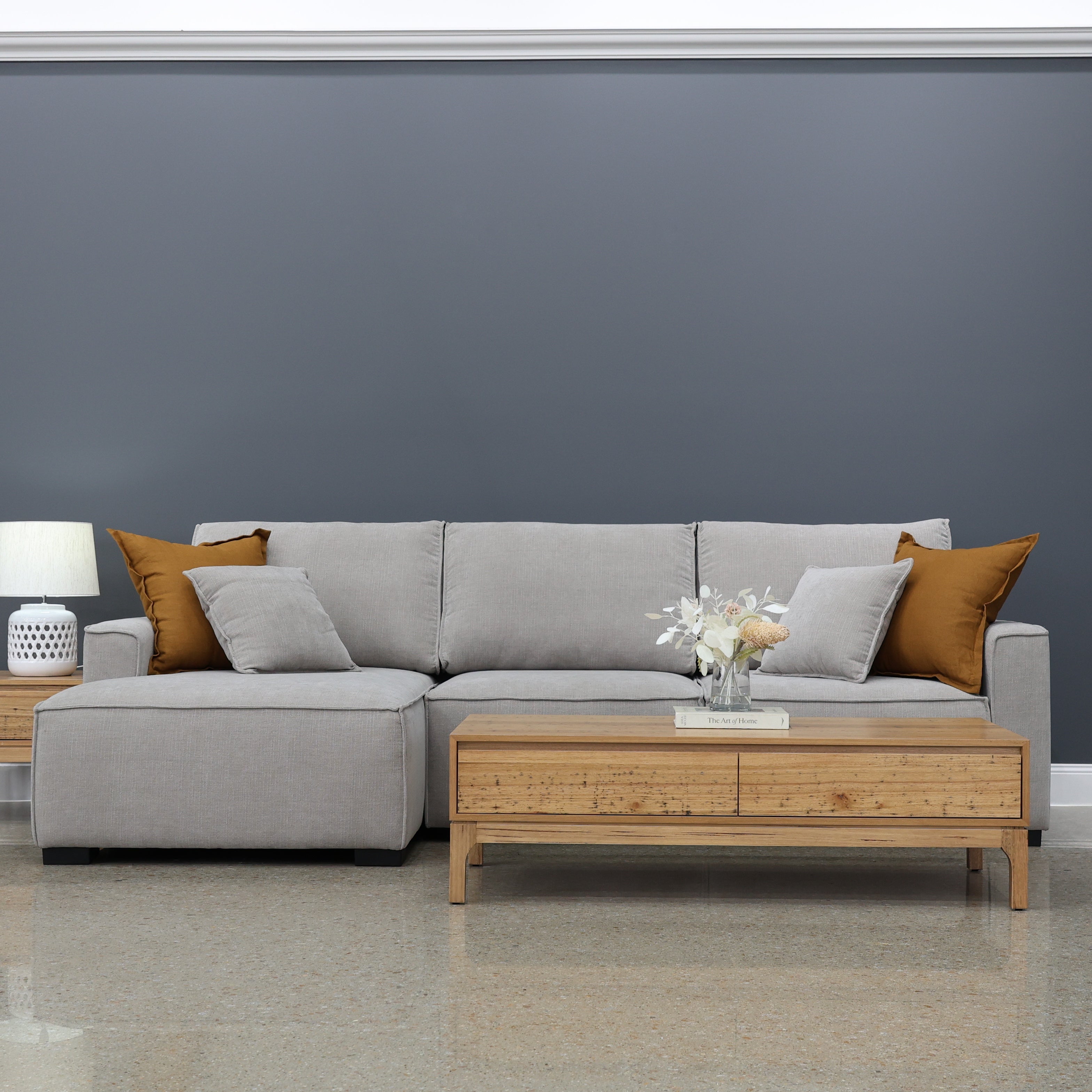 Noosa Sofa Bed w/ Chaise - Natural