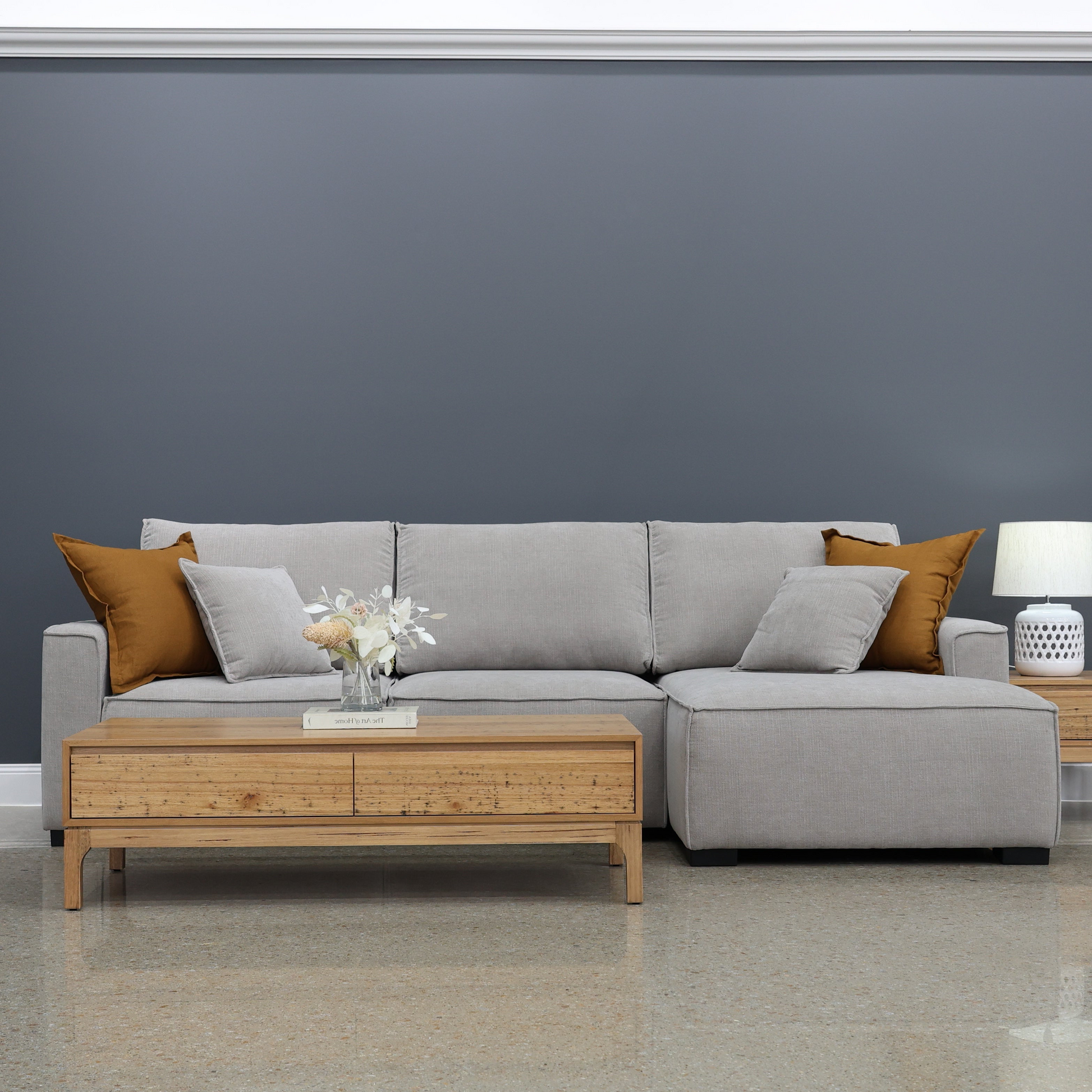 Noosa Sofa Bed w/ Chaise - Natural