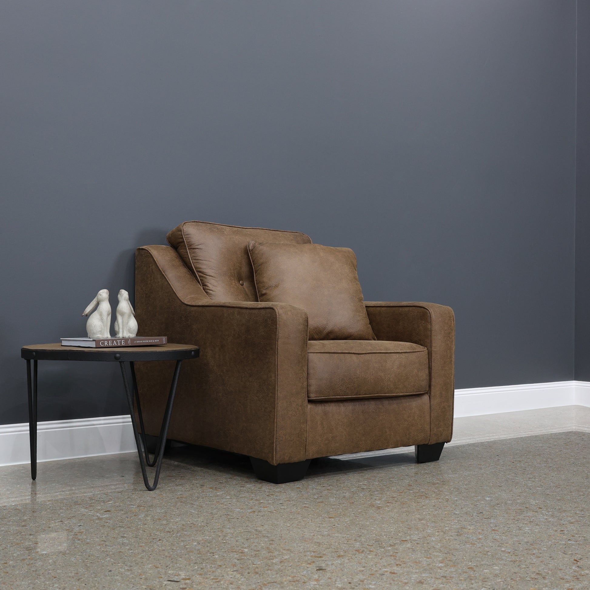 Victoria Armchair - Tan Leather Air