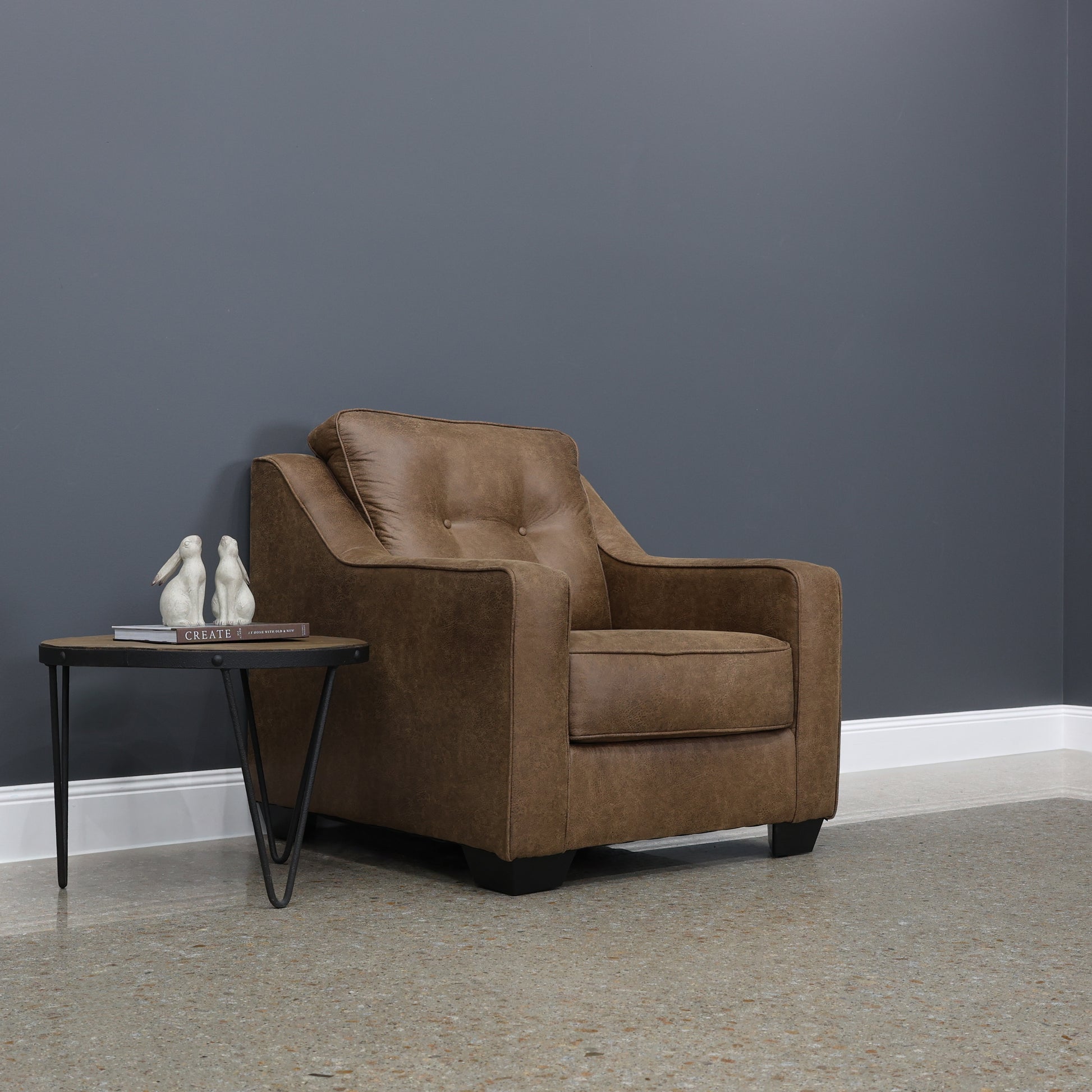 Victoria Armchair - Tan Leather Air