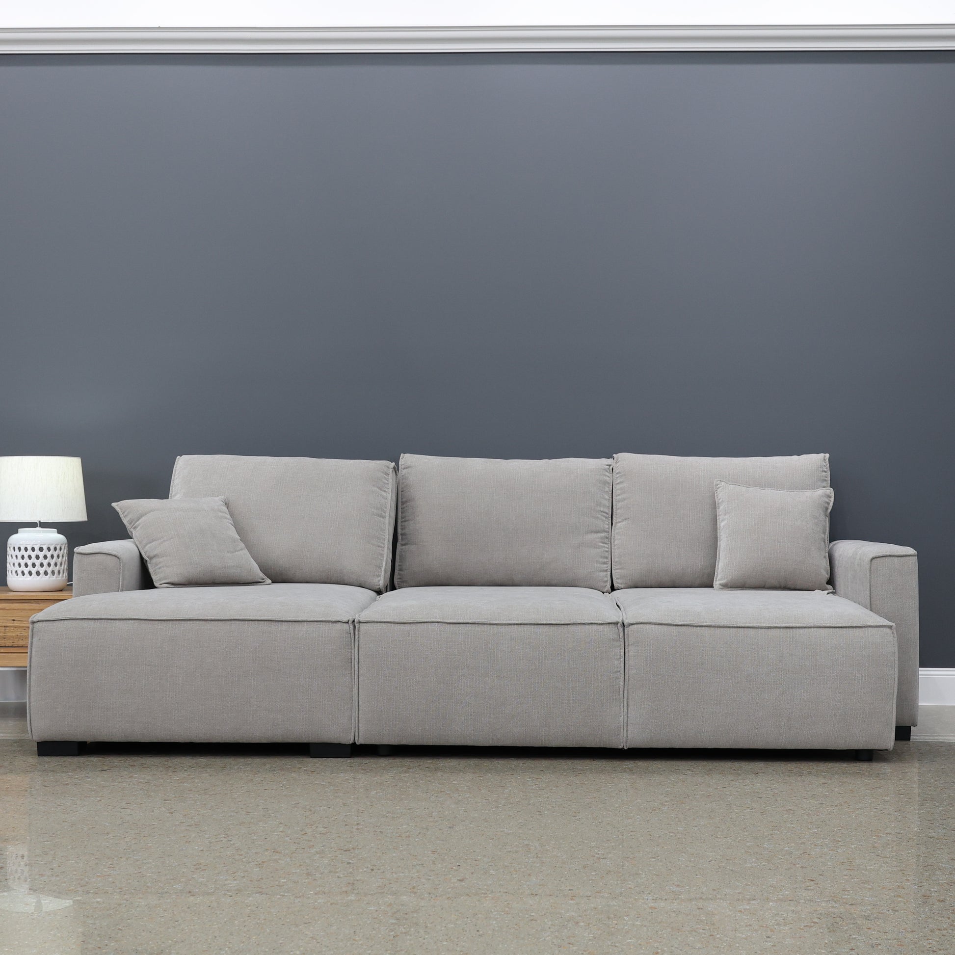 Noosa Sofa Bed w/ Chaise - Natural