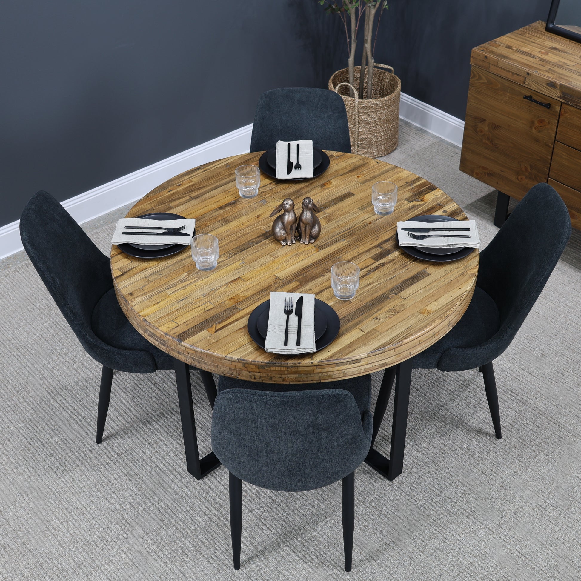 Mid Century Dining Chair - Mayfair Charcoal