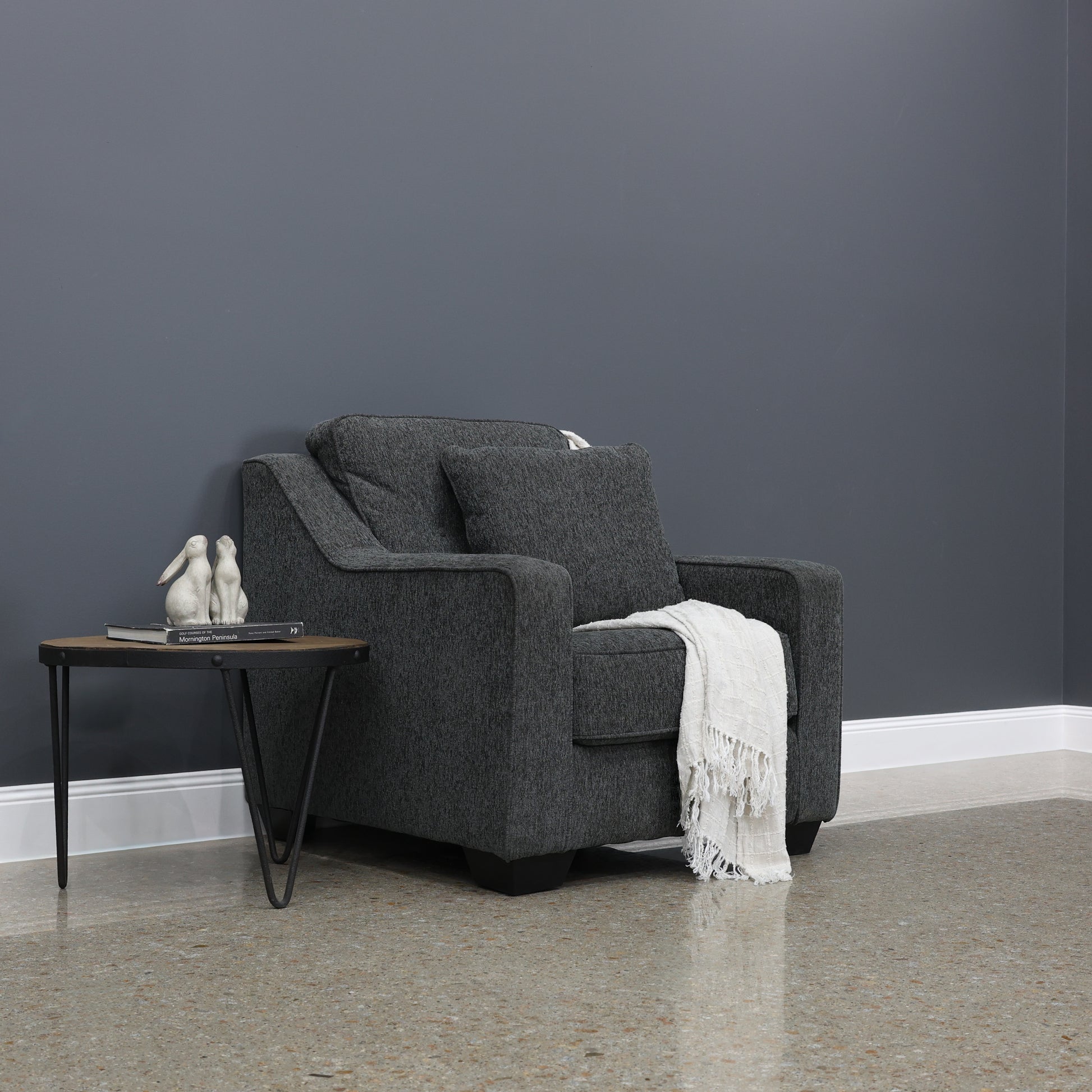 Victoria Armchair - Dark Grey