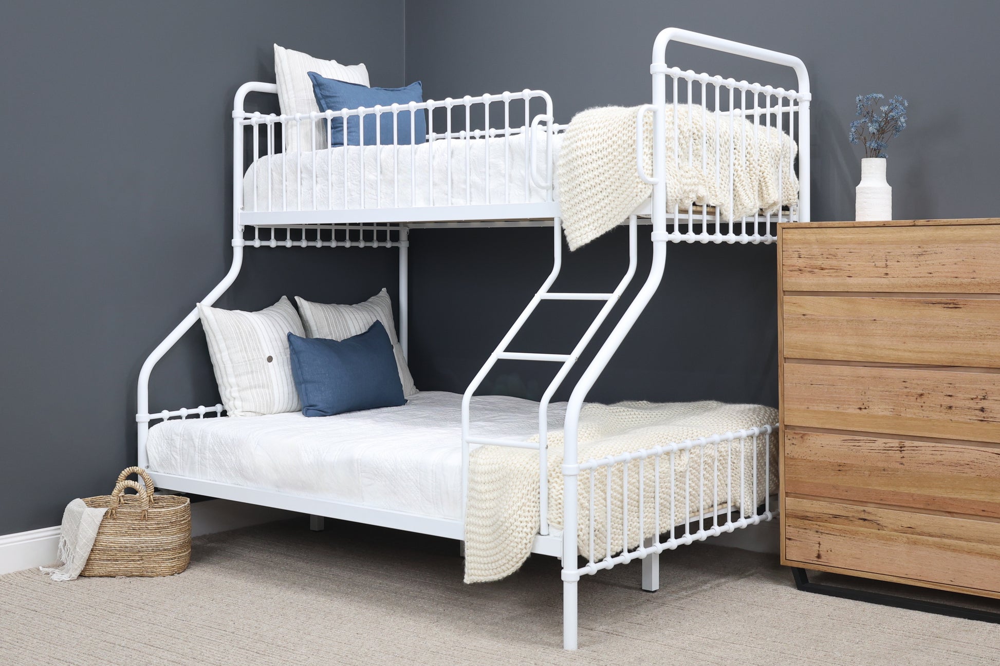 Sydney Triple Bunk Bed - Antique White