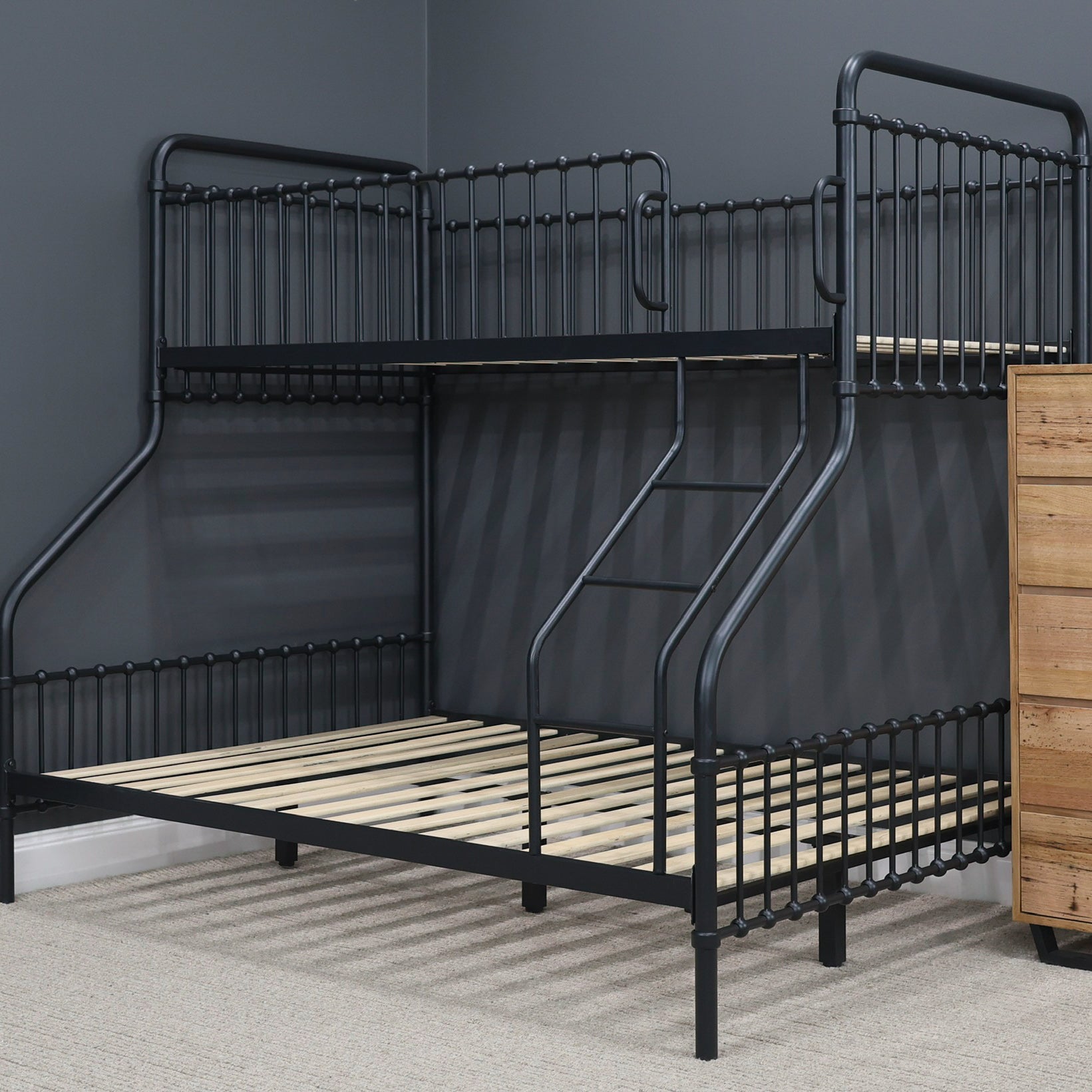 Sydney Triple Bunk Bed - Black Iron