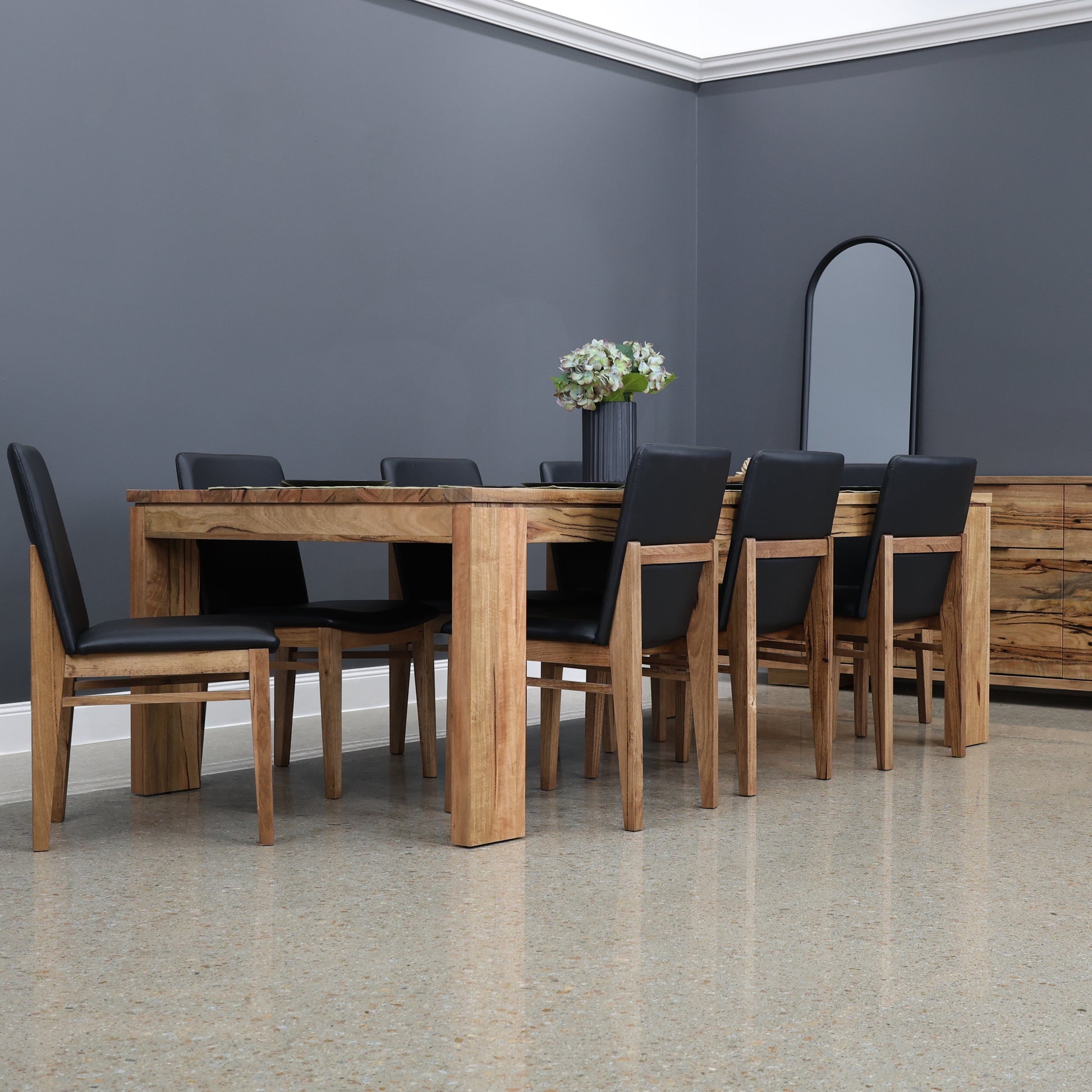 The Marri Wood Black Dining Table