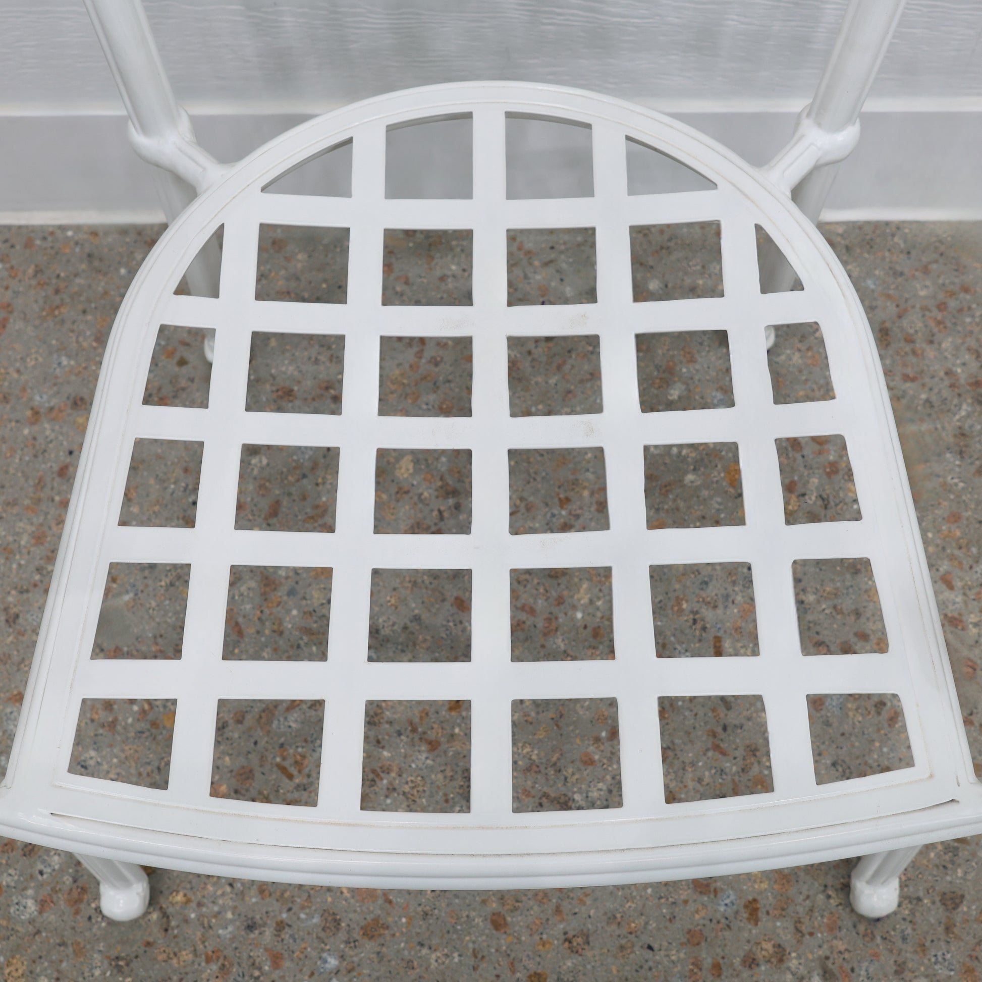 Portarlington Chair With Cushion - White Frame / Light Grey Cushion
