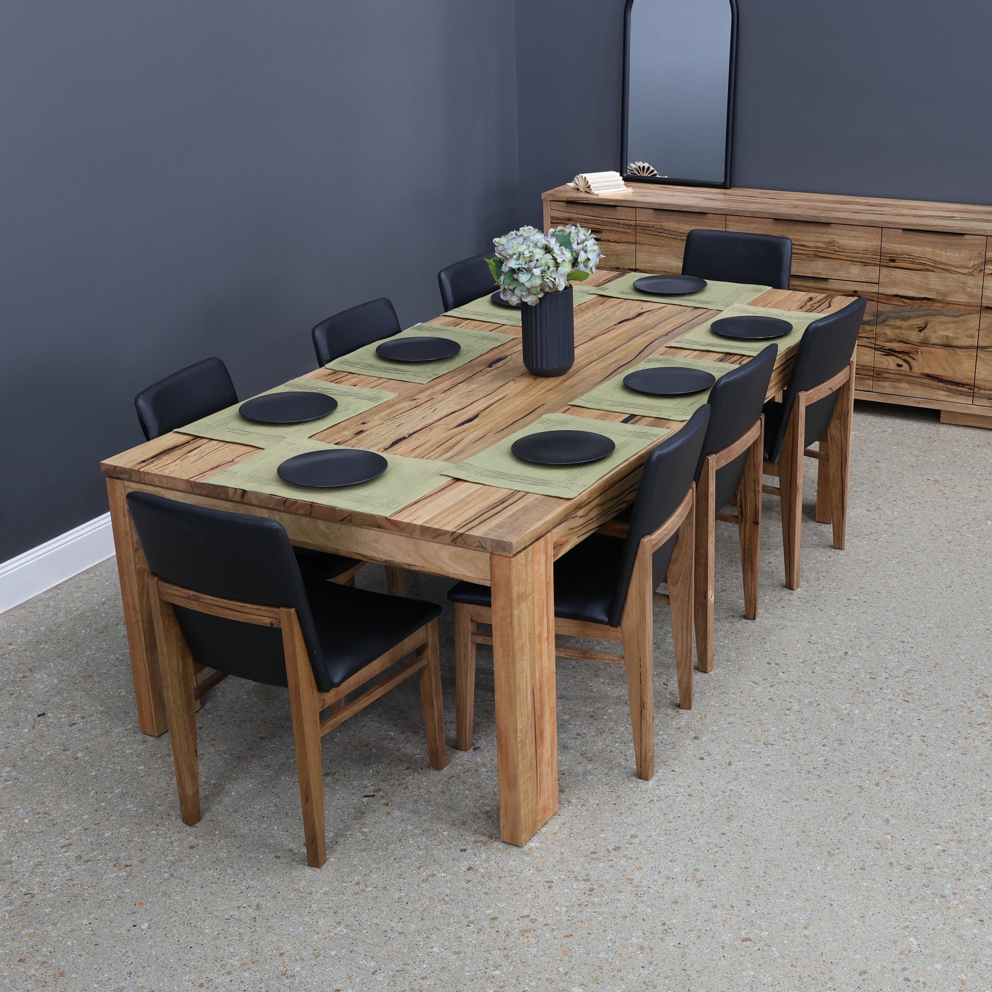 The Marri Wood Black Dining Table