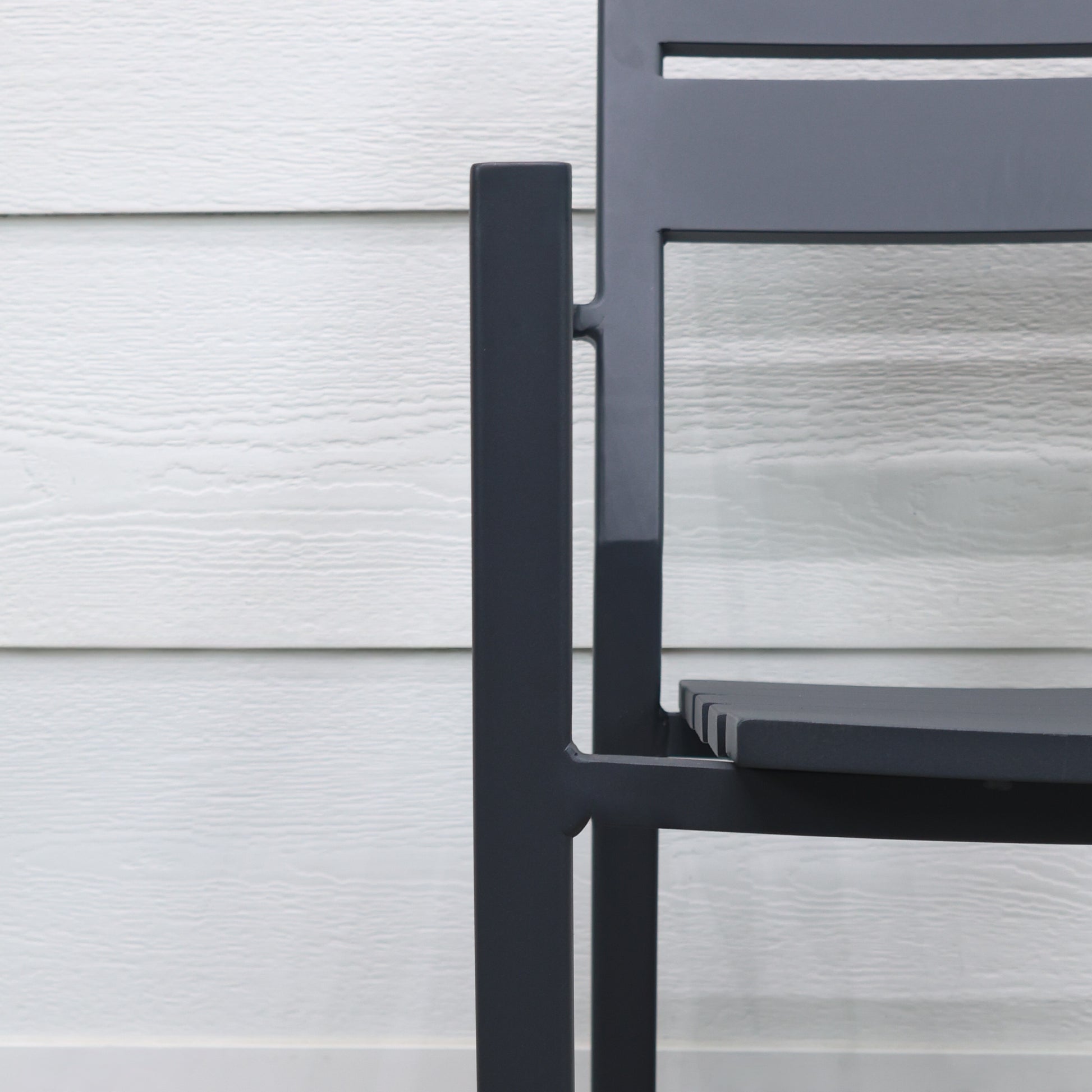 Mildura Dining Chair - Charcoal w/ Denim Grey Cushion