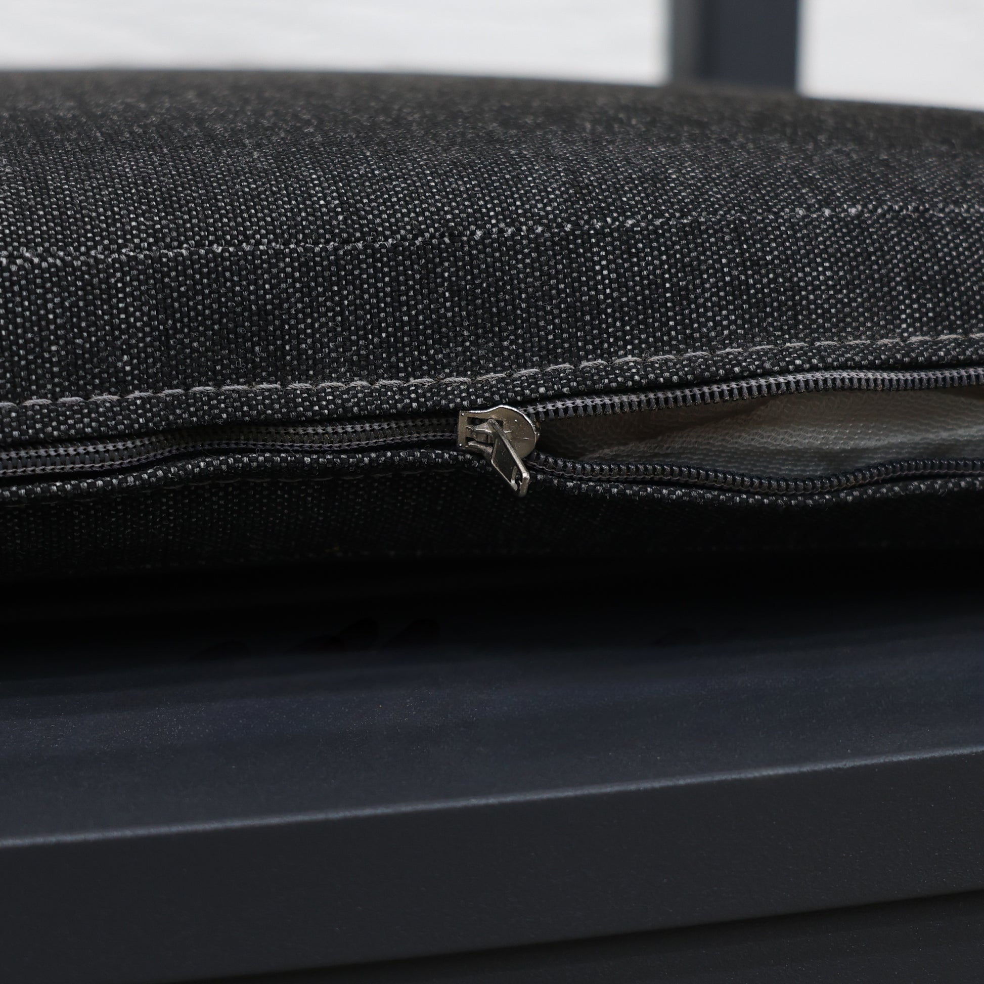 Mildura Dining Chair - Charcoal w/ Denim Grey Cushion