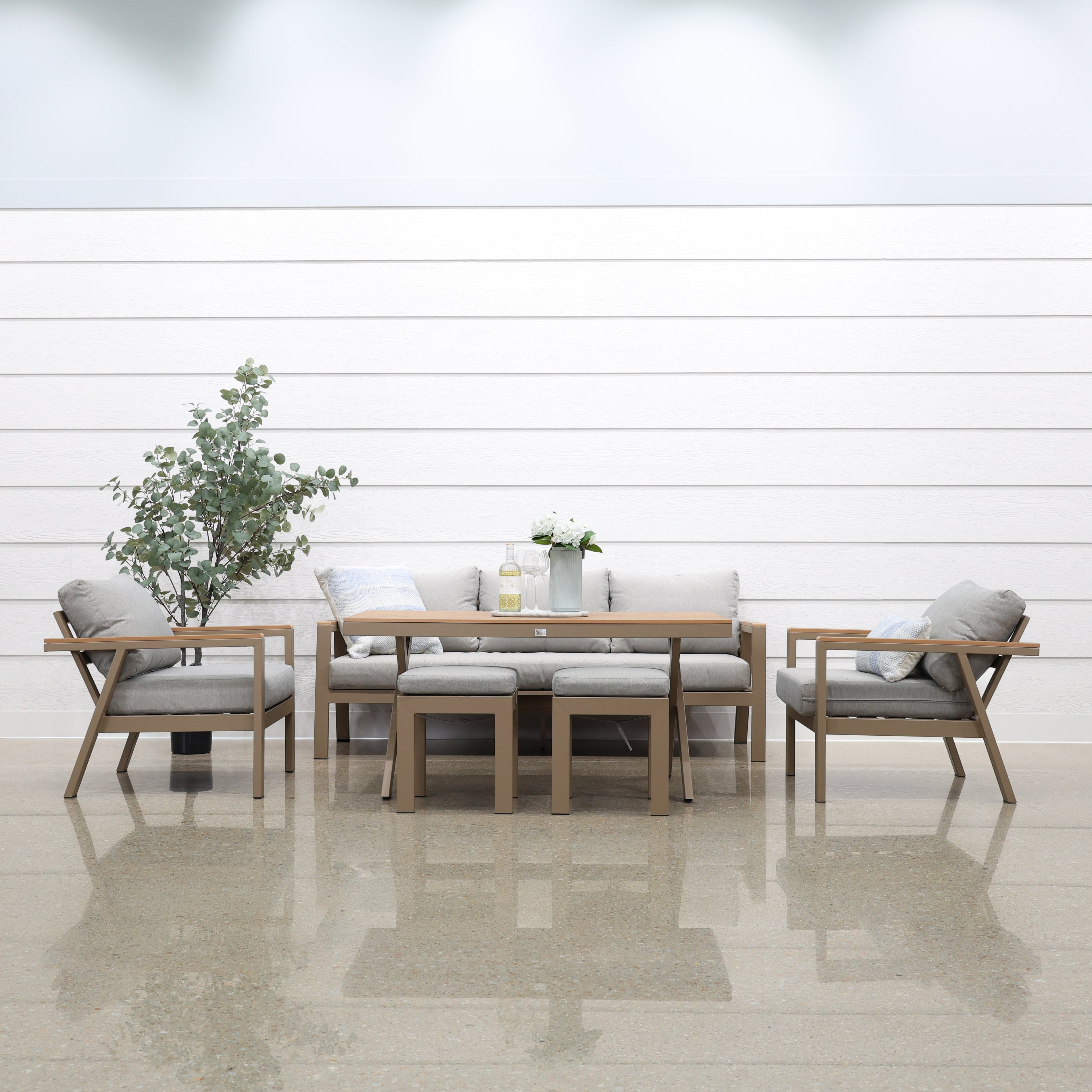 Kewarra 6 Piece Lounge Set - Natural