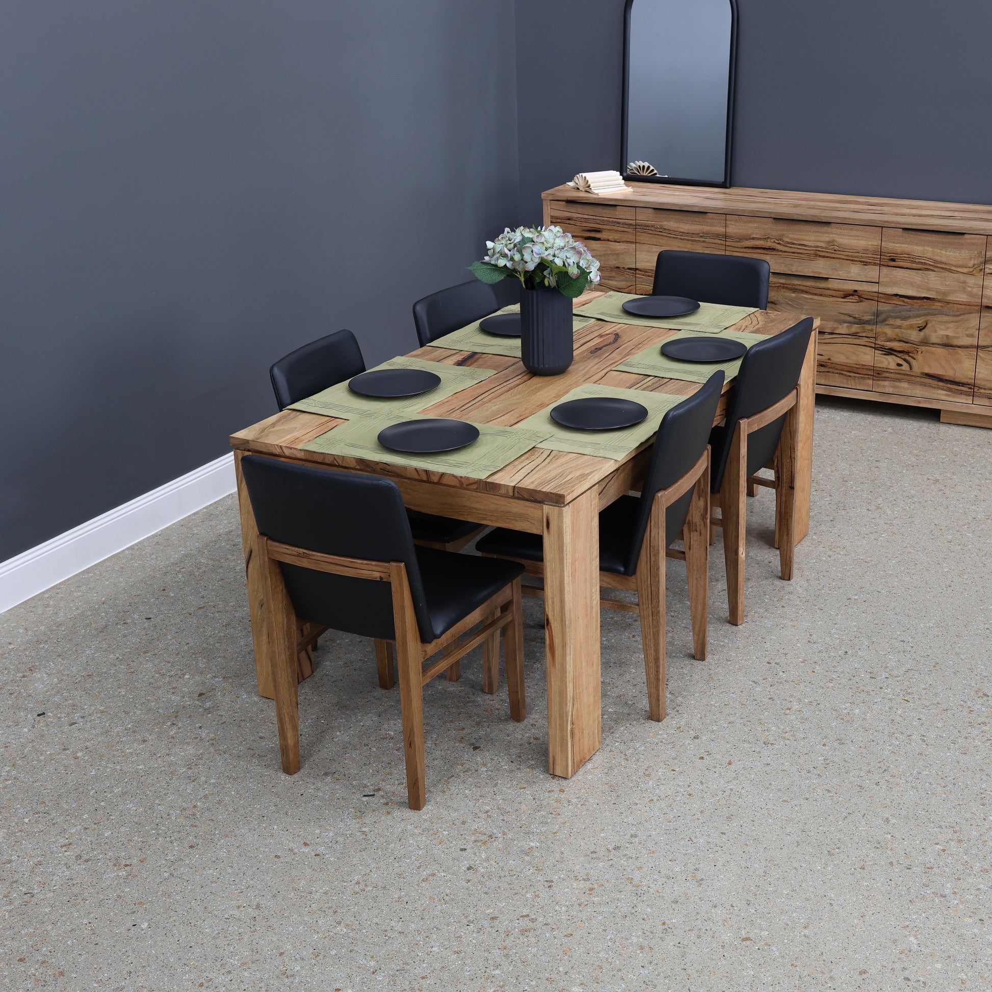 The Marri Wood Black Dining Table