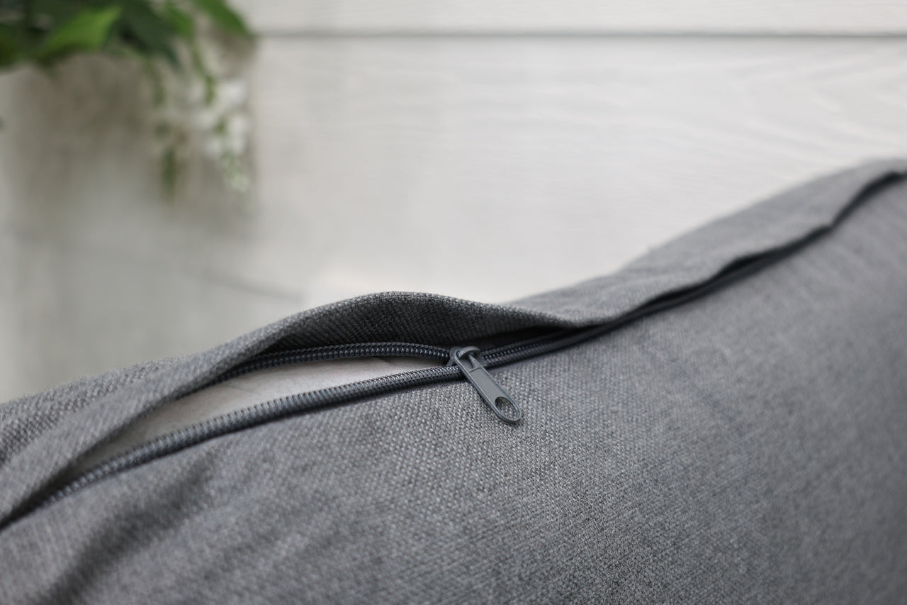 Georgia Corner Lounge - White Frame w/ Charcoal Cushions