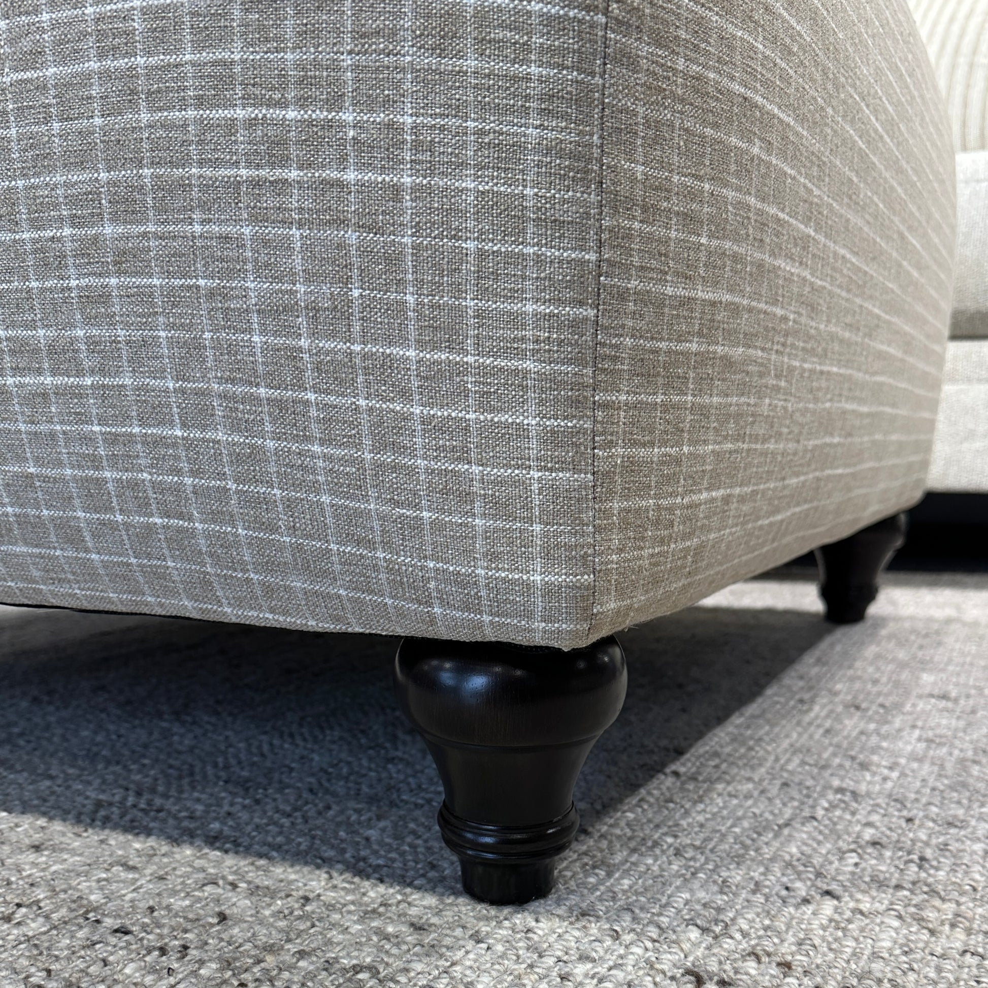 Provincial Oversized Accent Ottoman - Sandstone