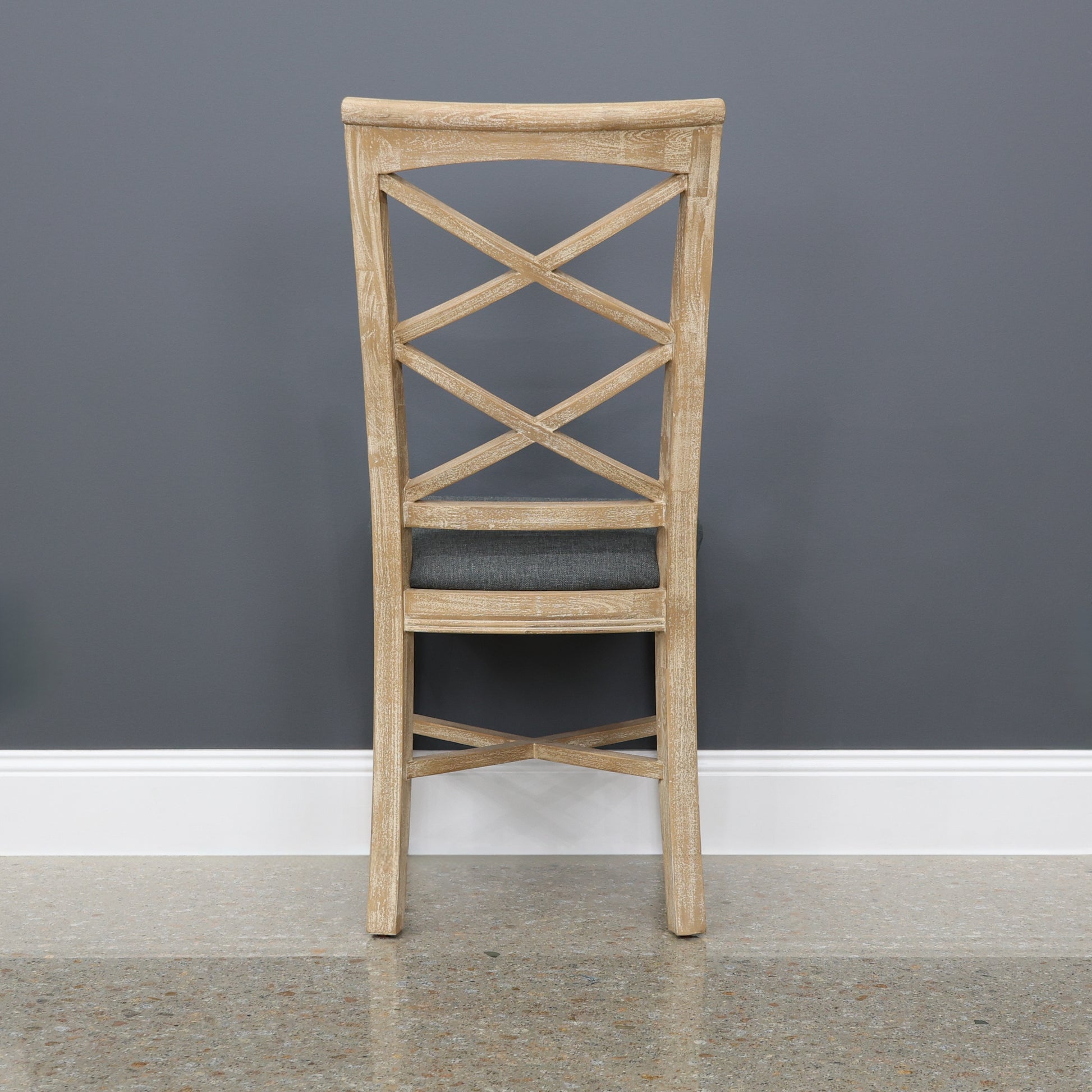 Provedore Dining Chair - Natural w/ Grey Fabric Seat