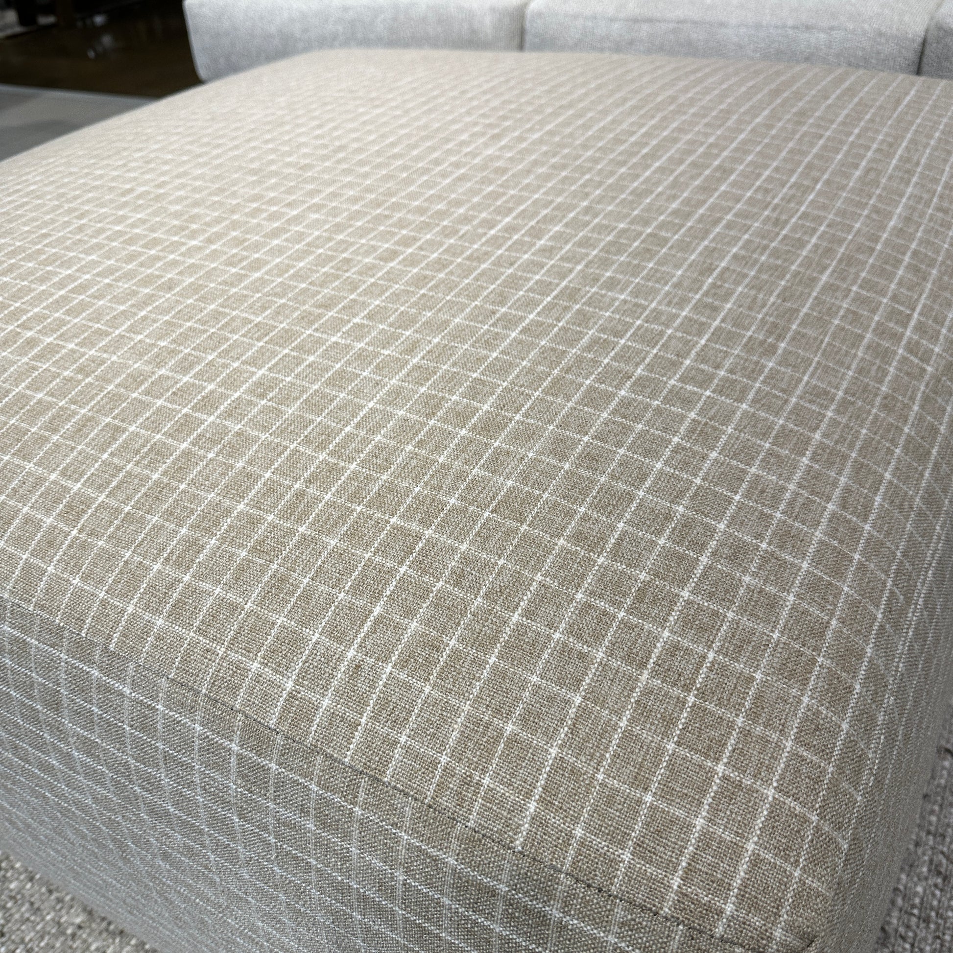 Provincial Oversized Accent Ottoman - Sandstone