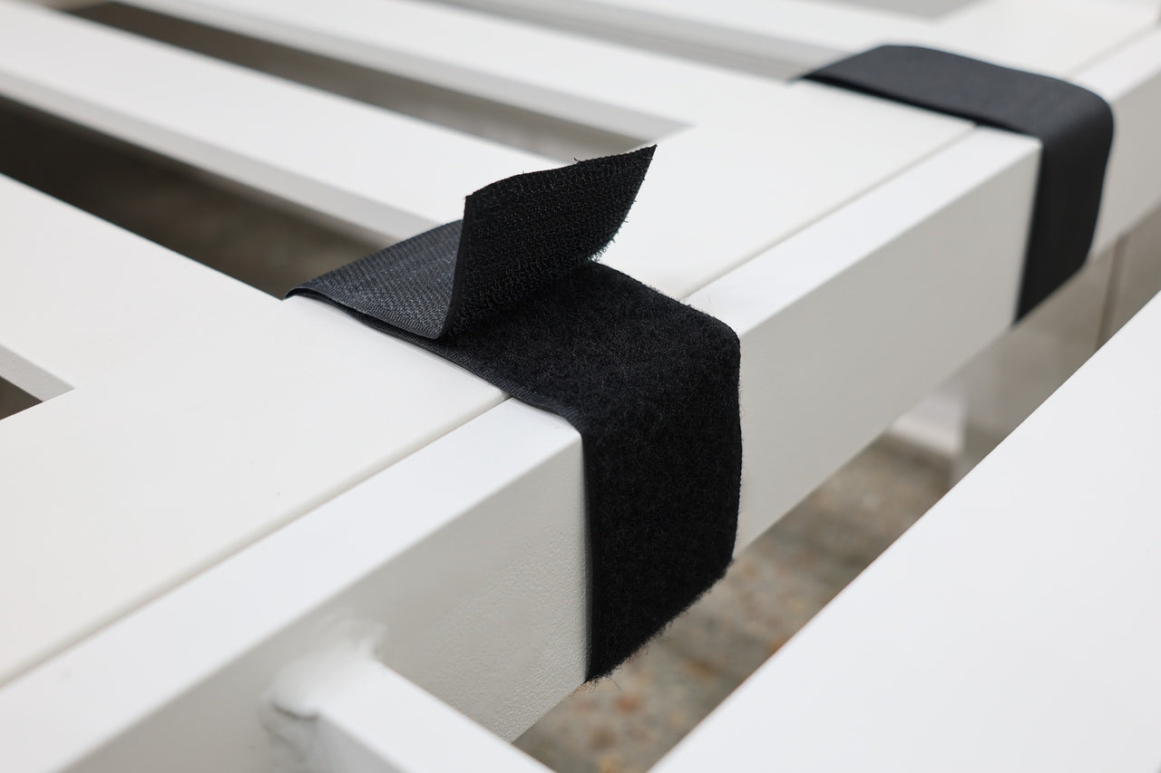 Georgia Corner Lounge - White Frame w/ Charcoal Cushions