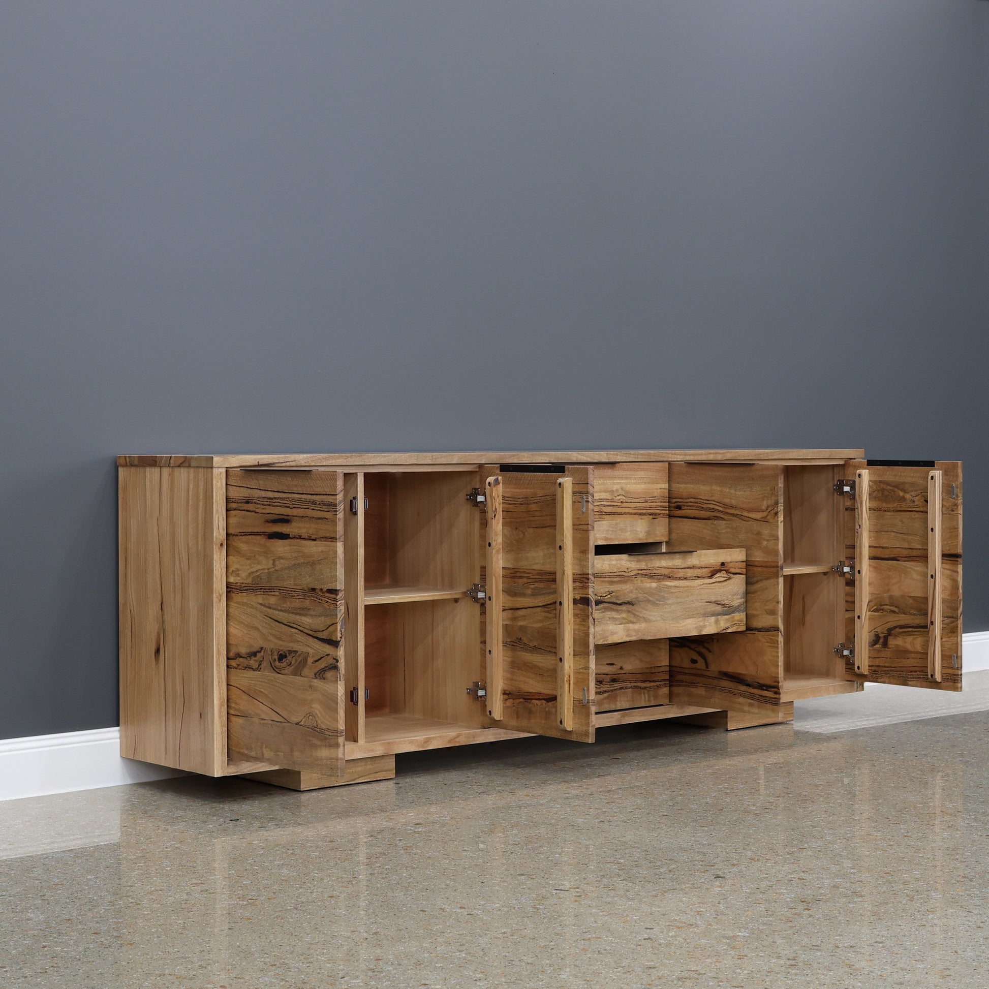 The Marri Wood Black Buffet - 245cm L