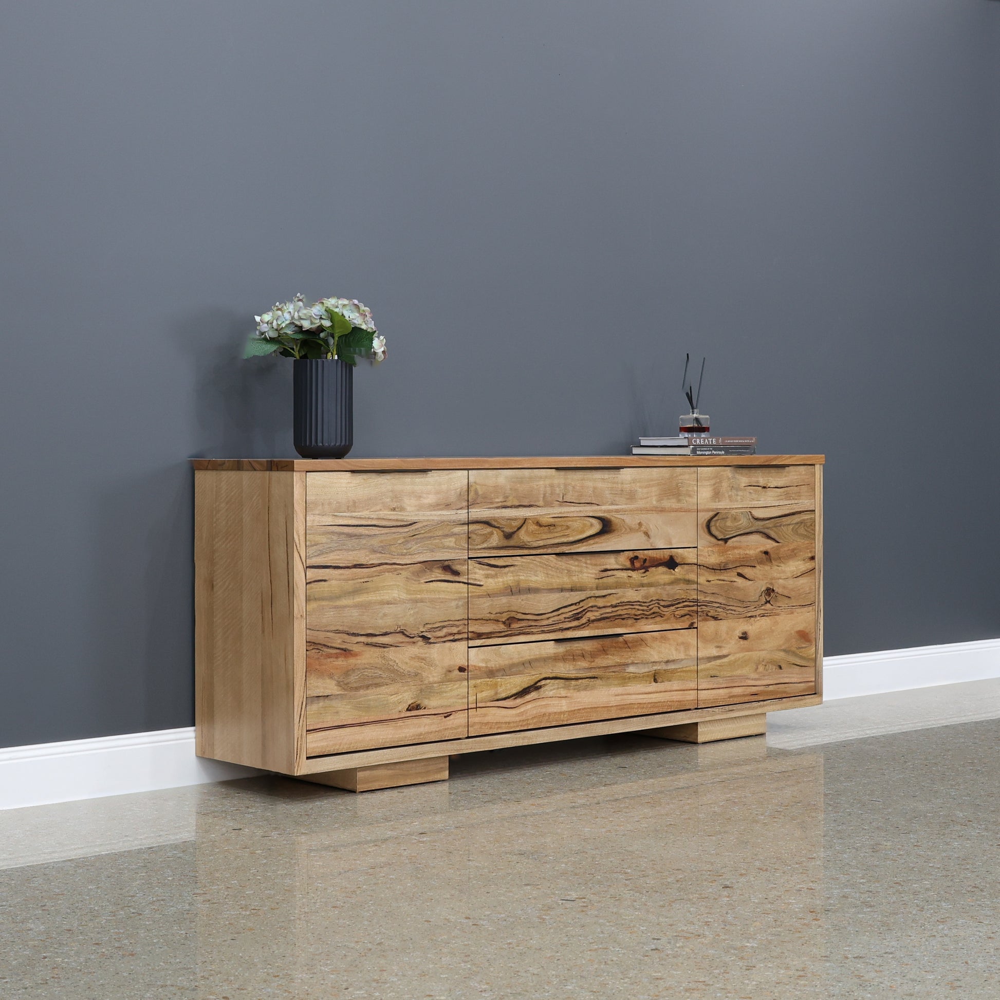 The Marri Wood Black Buffet - 200cm L