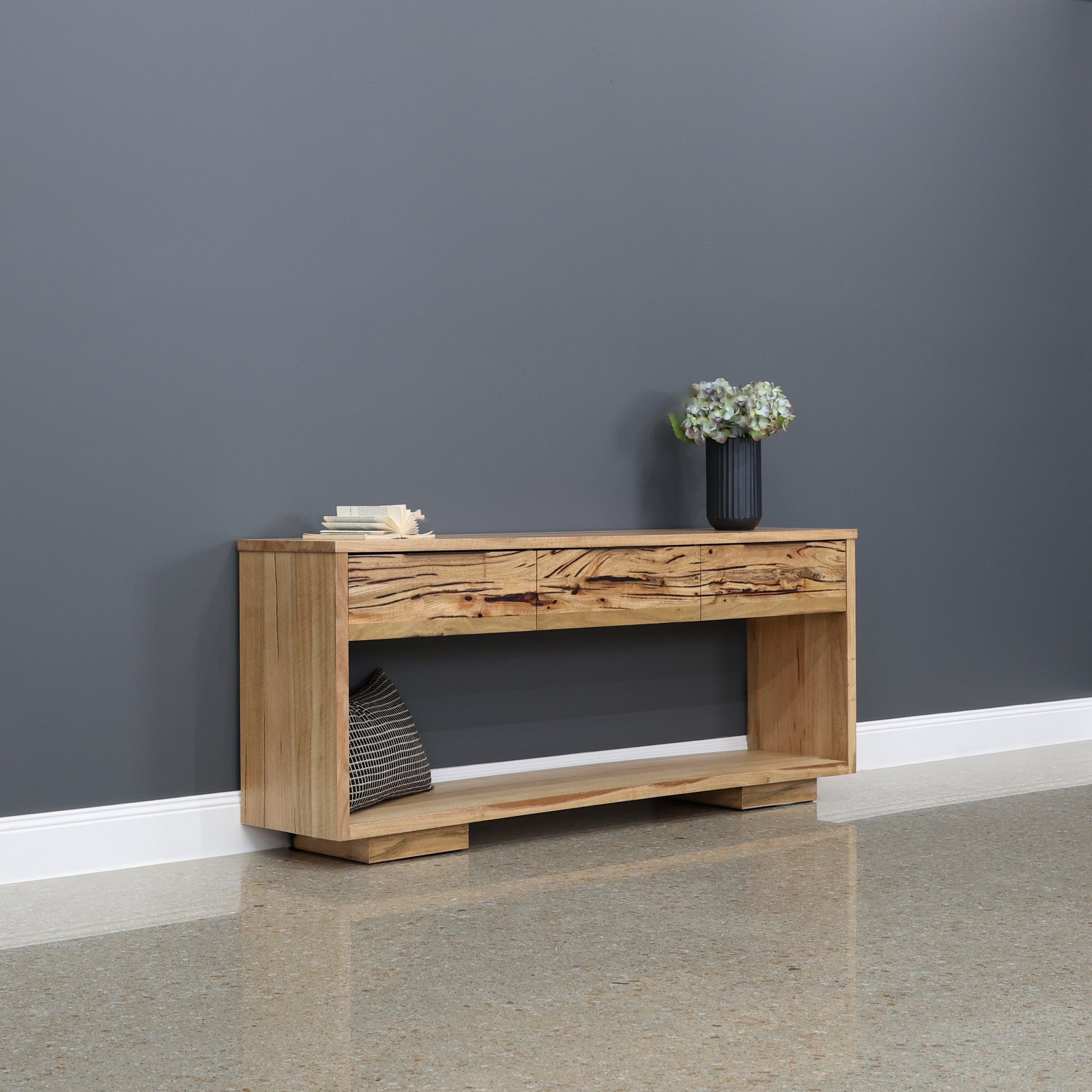 The Marri Wood Console Black - 180cm L