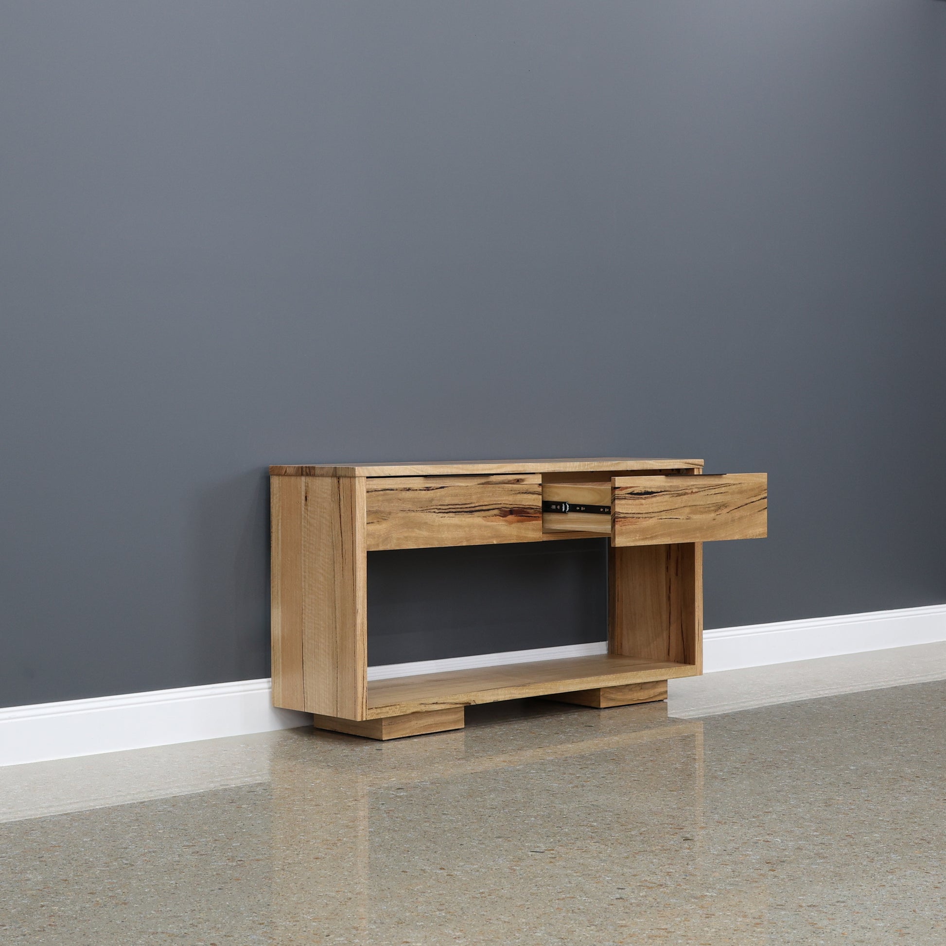 The Marri Wood Black Console Table - 140cm L