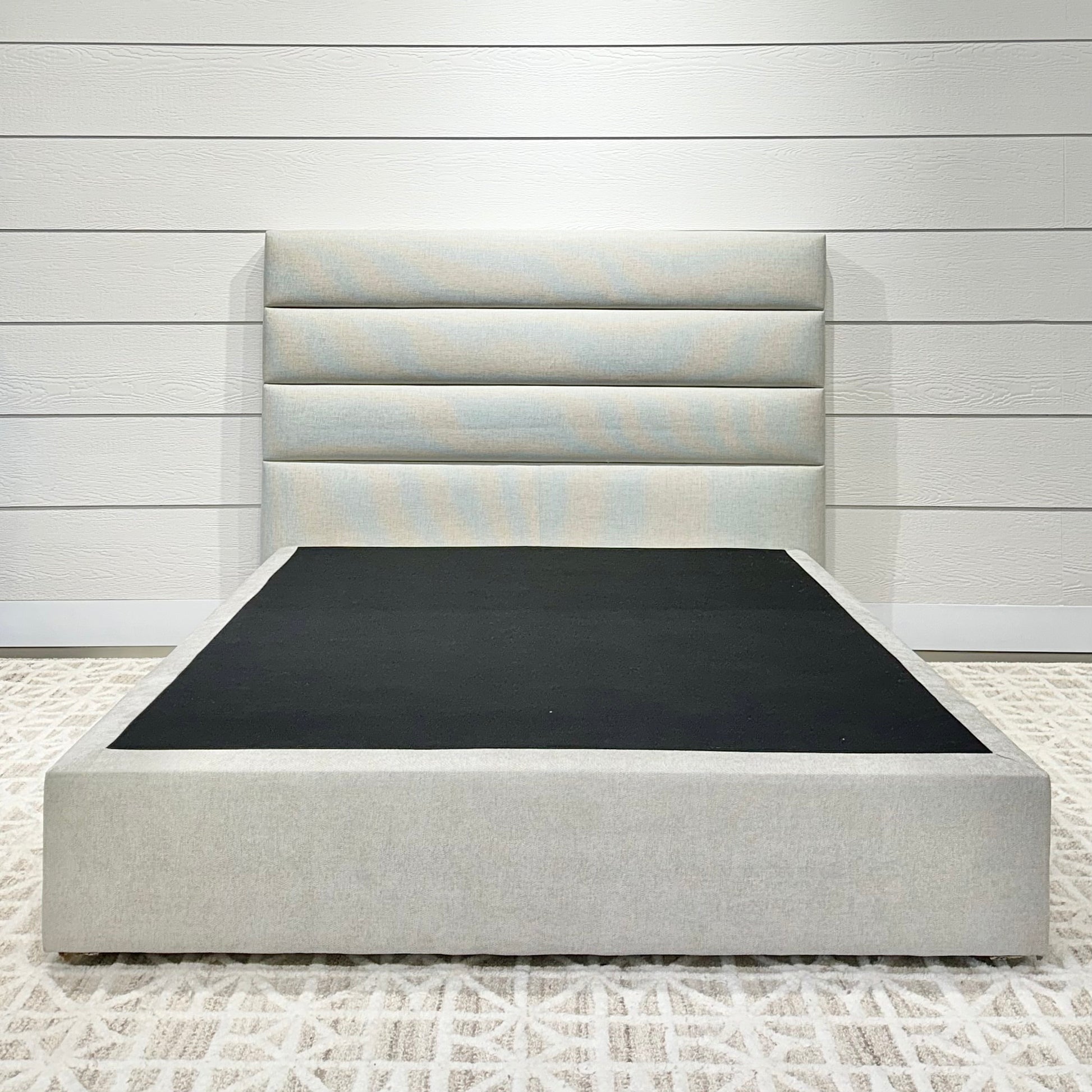 New York Upholstered Bedhead & Floating Base - Stamford Chalk