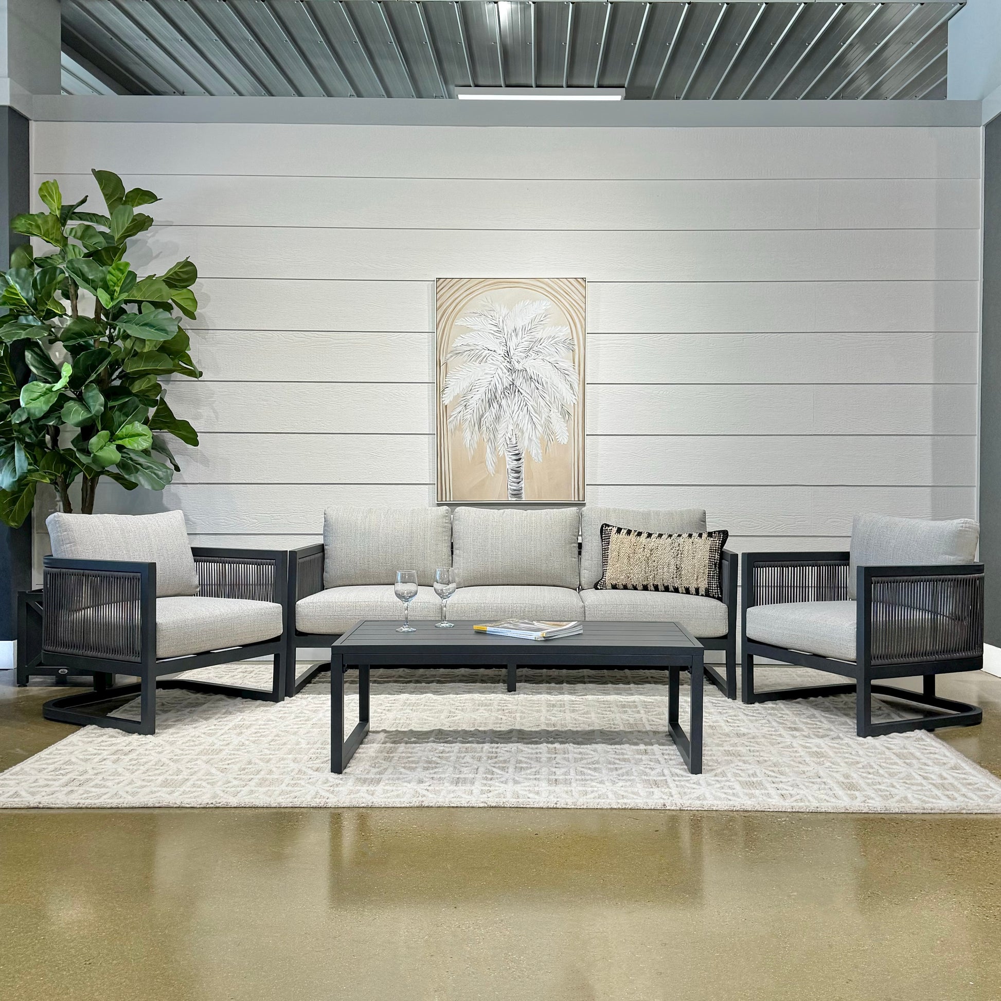 Yarrawonga 3 Seater, 2x Club Chair & Coffee Table