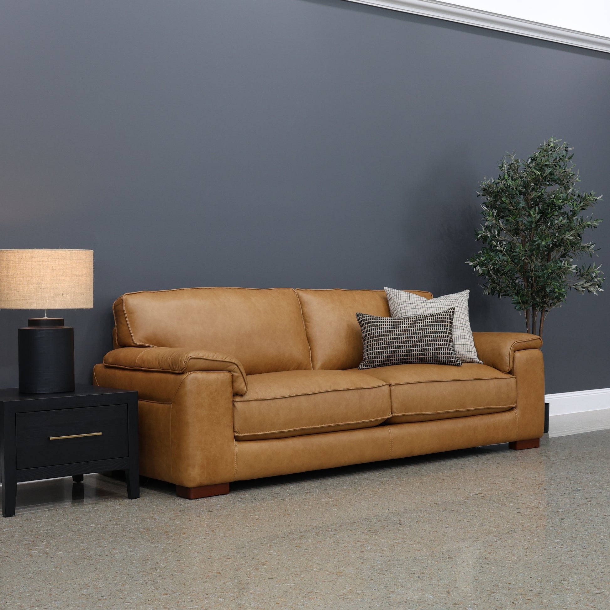 Rostrevor 3 Seater Sofa - Tan Leather