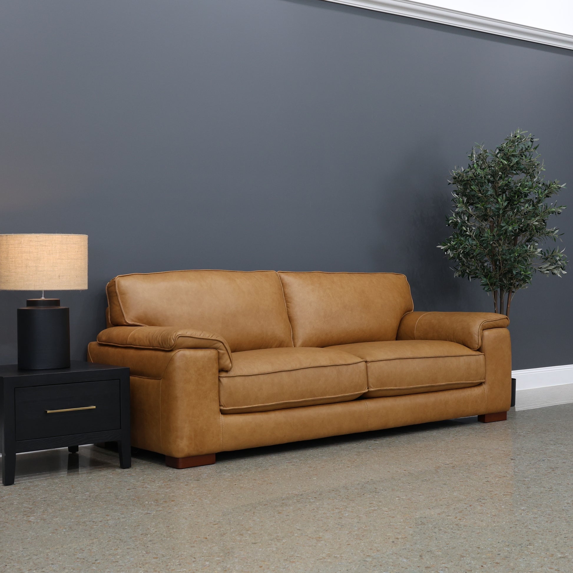 Rostrevor 3 Seater Sofa - Tan Leather
