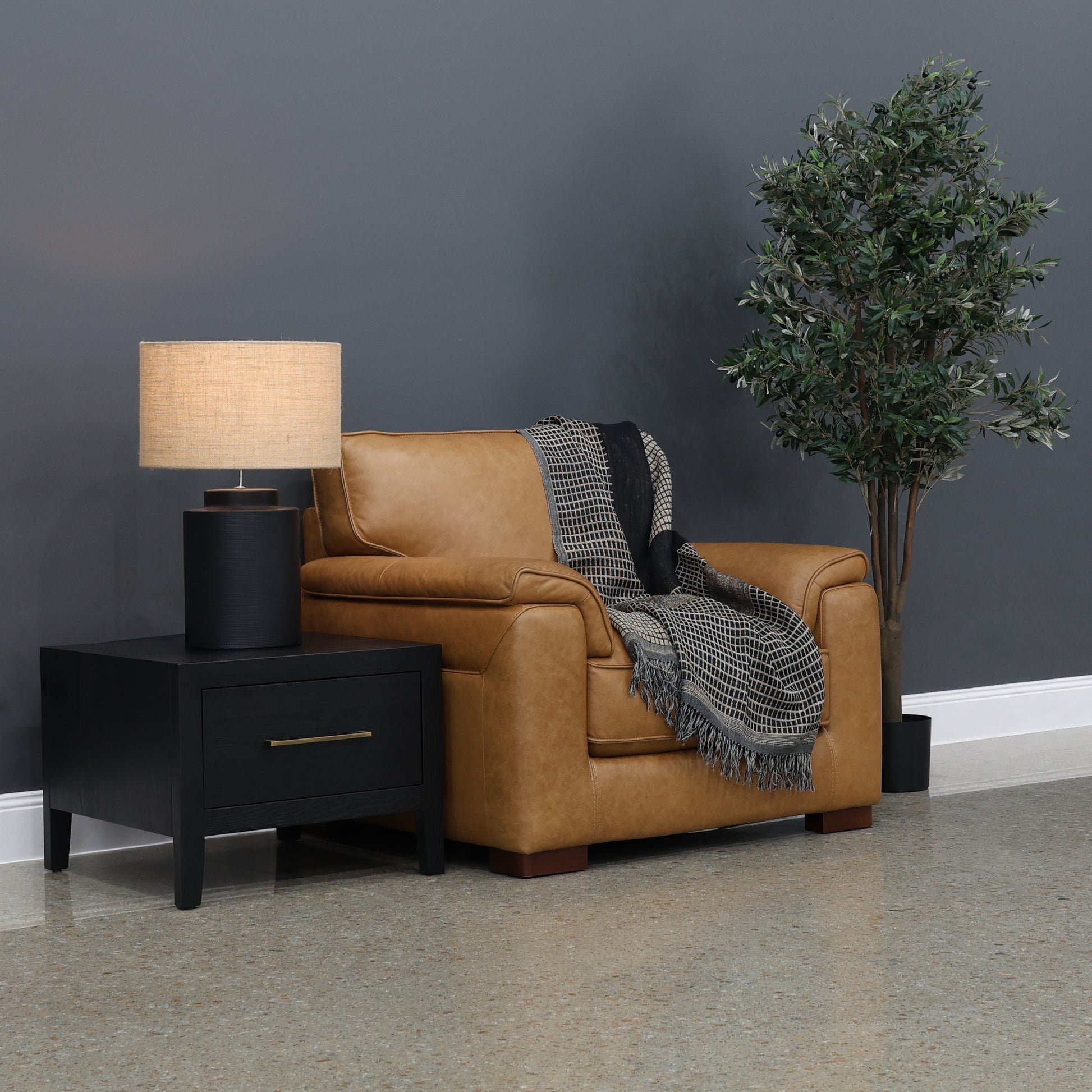Rostrevor Armchair - Tan Leather