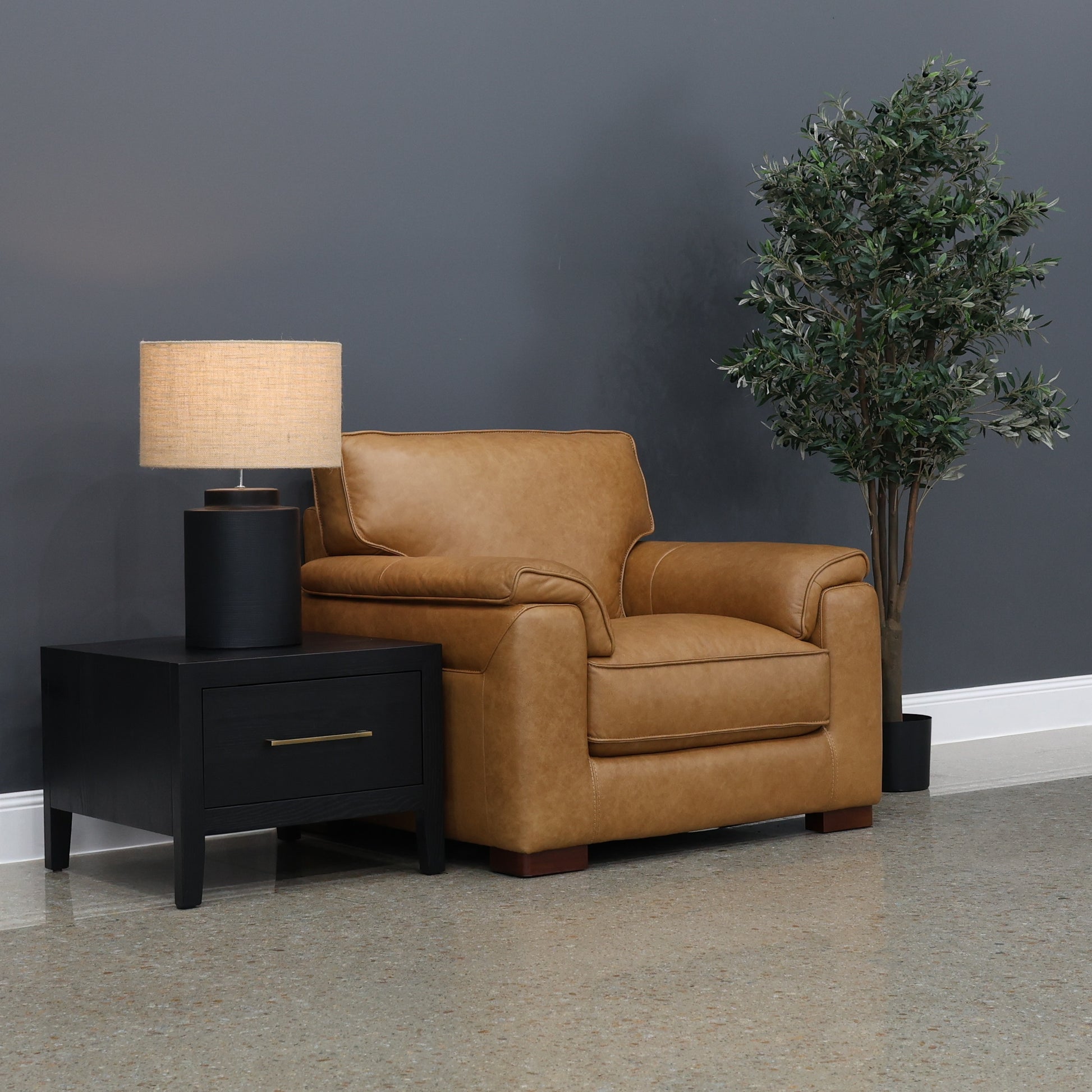 Rostrevor Armchair - Tan Leather