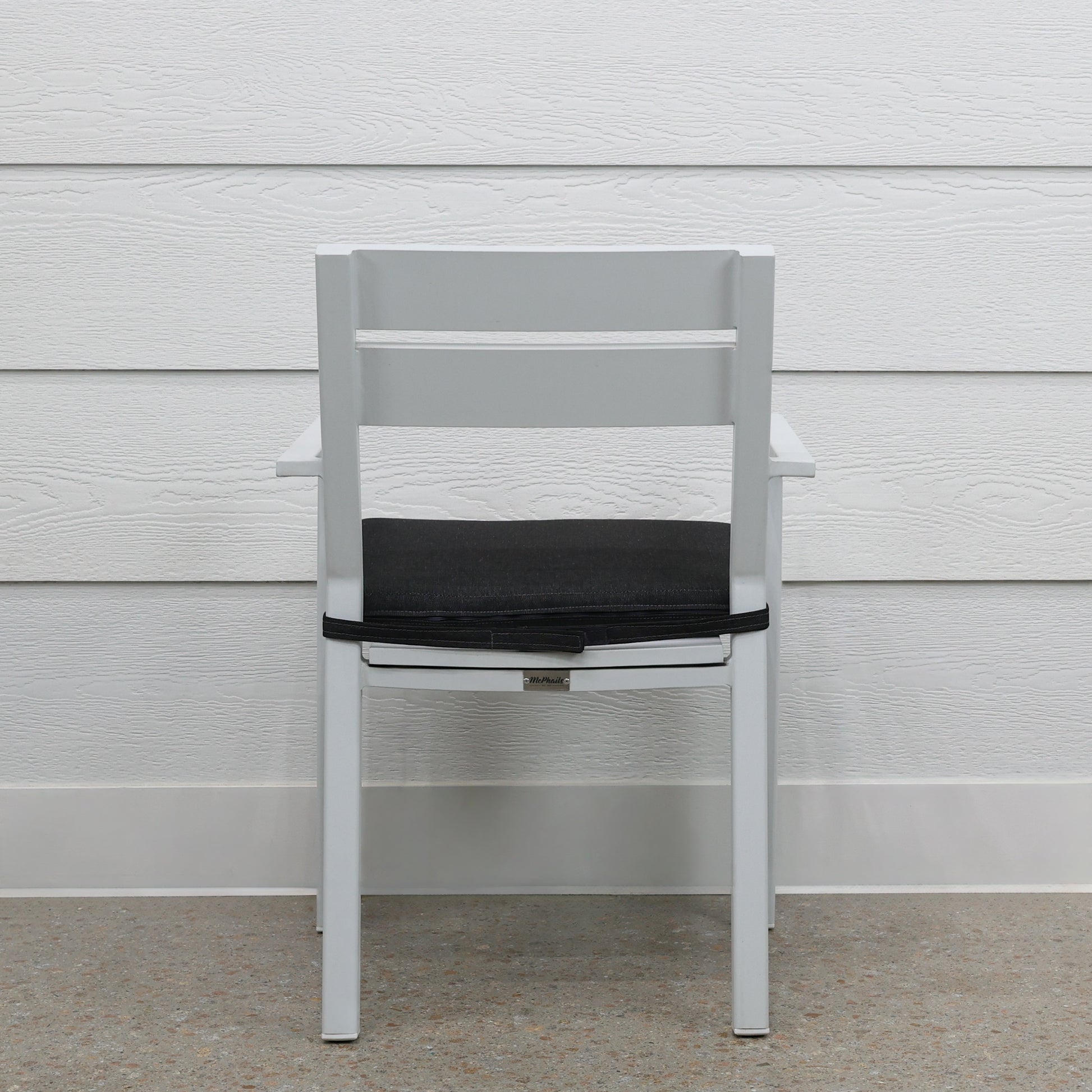 Mildura Dining Chair - White w/ Denim Grey Cushion