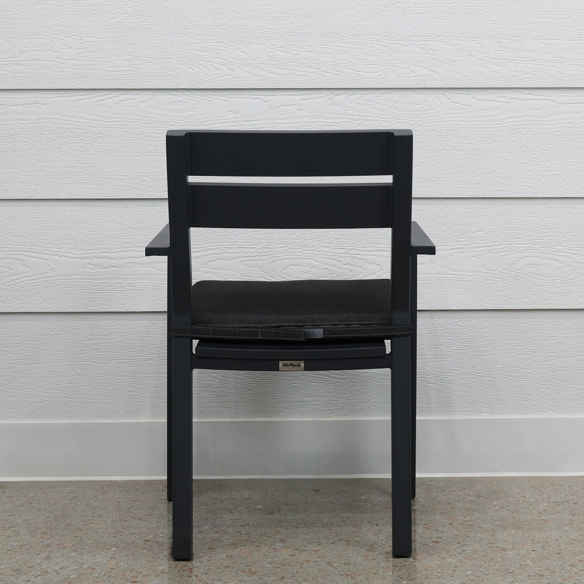 Mildura Dining Chair - Charcoal w/ Denim Grey Cushion