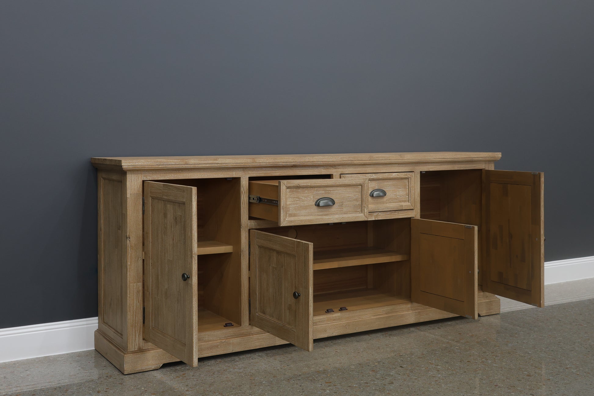 Provedore Natural Buffet w/ 4 Doors & 2 Drawers