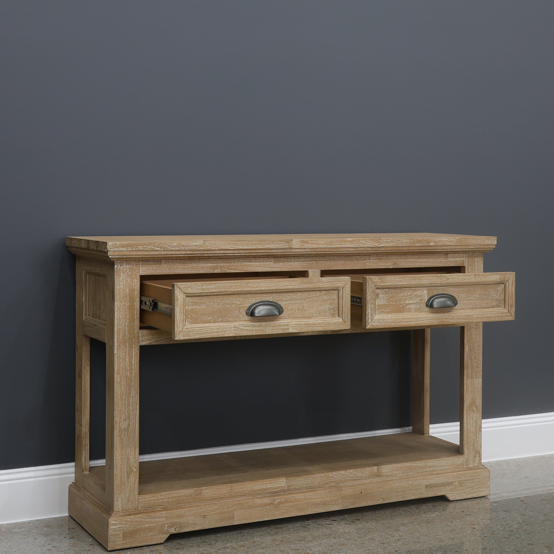 Provedore Natural Console w/ 2 Drawers