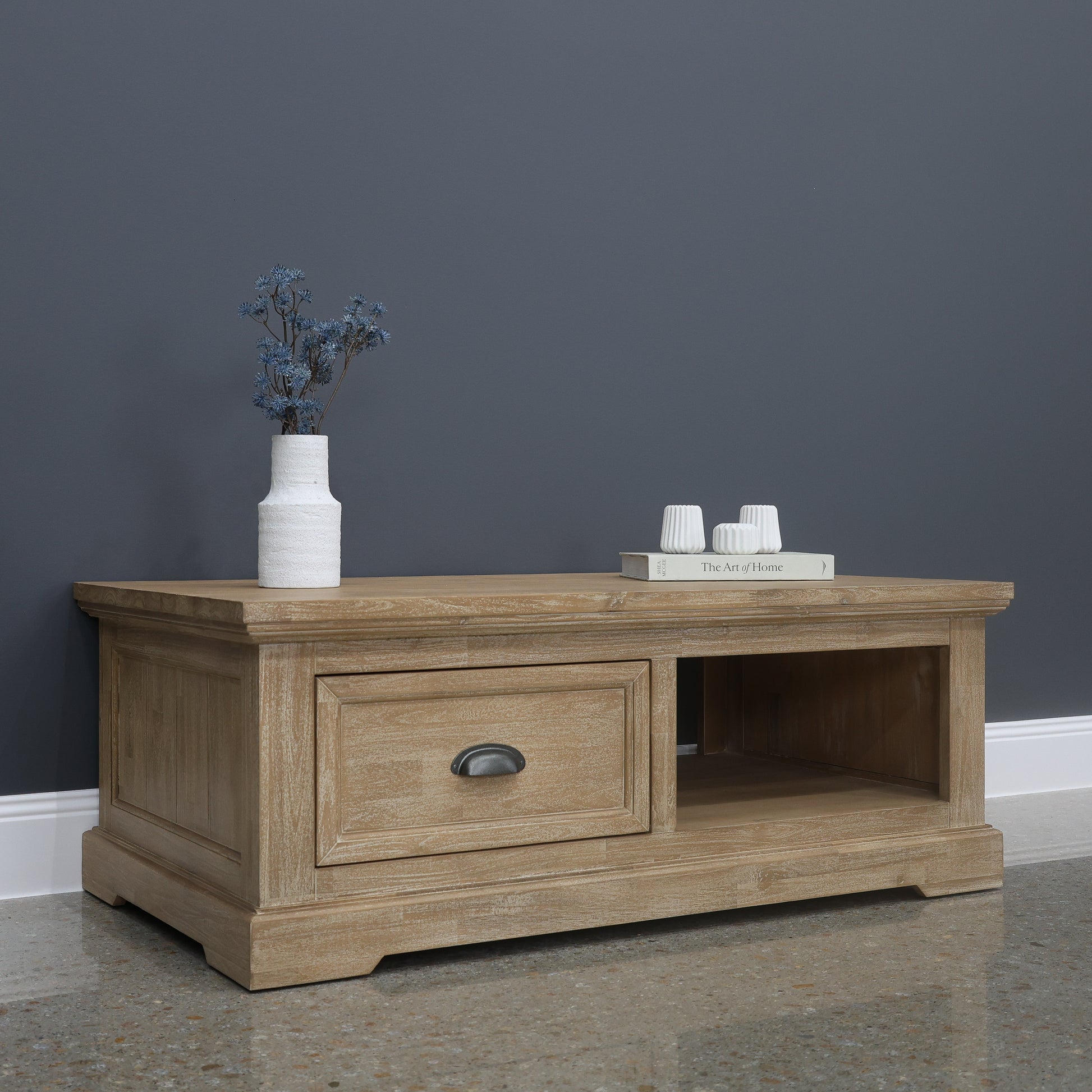 Provedore Natural Coffee Table w/ 1 Drawer